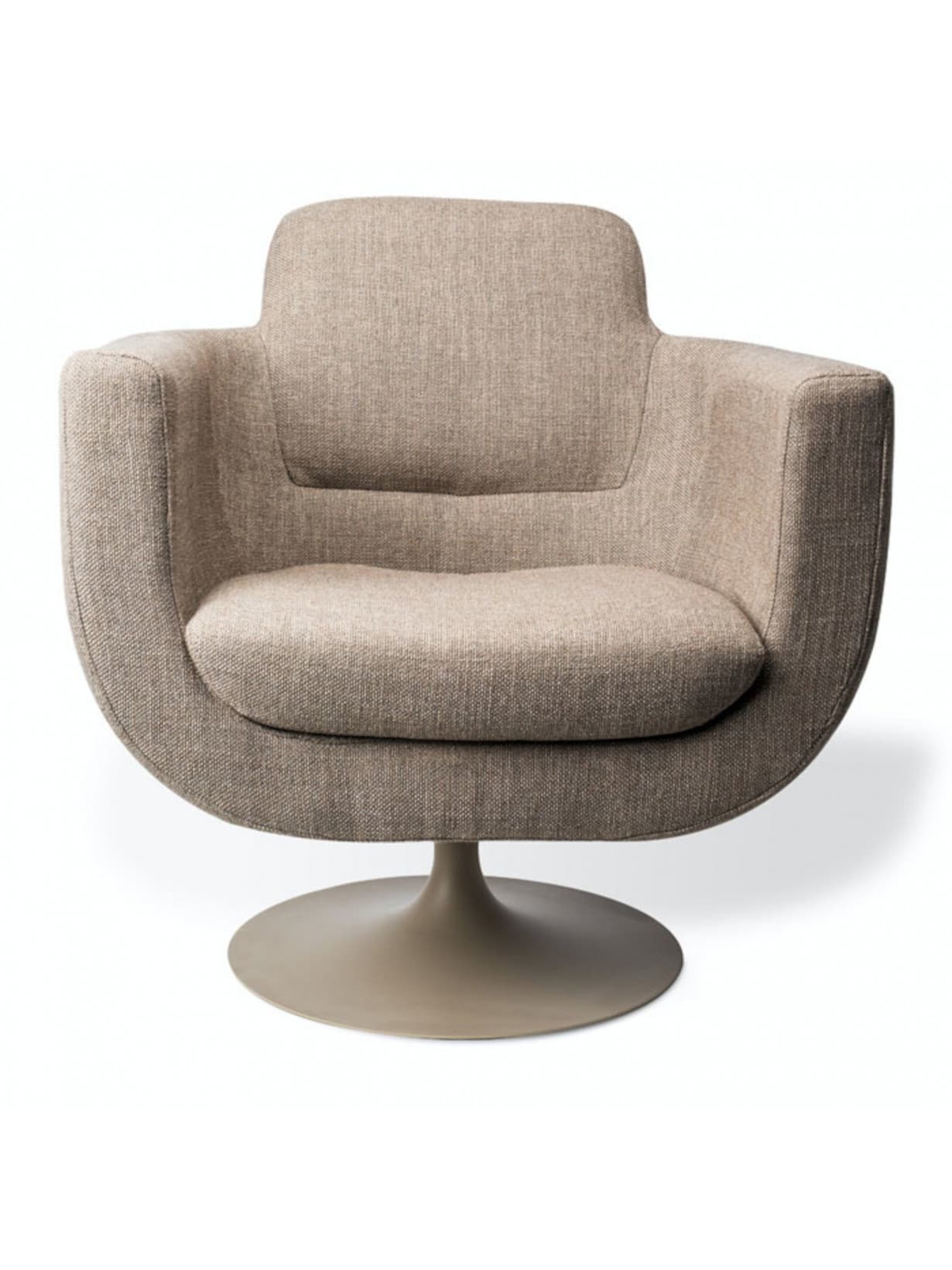 Fauteuil pivotant en tissu beige/vert, Kirk Beige  - Pols Potten 
