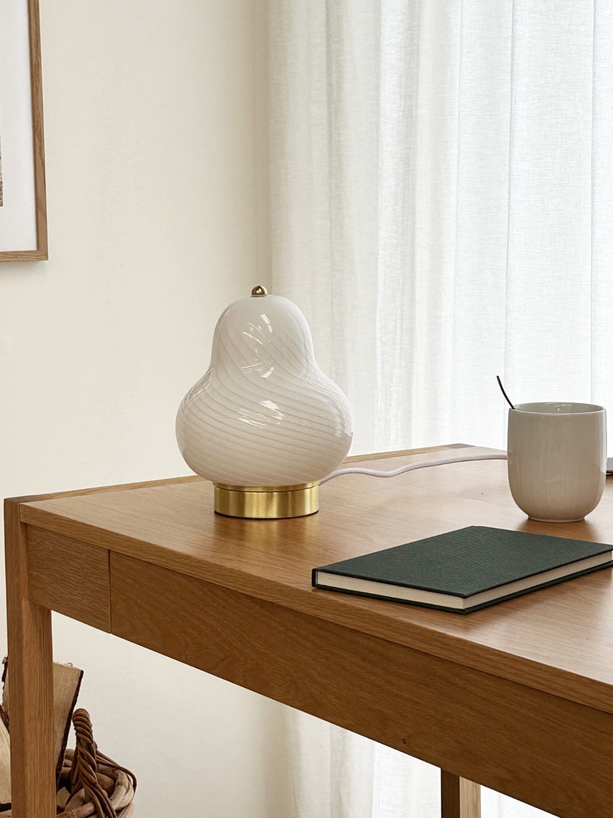 Lampe à poser bonbonnière, Lucy Blanc  - DYBERG 