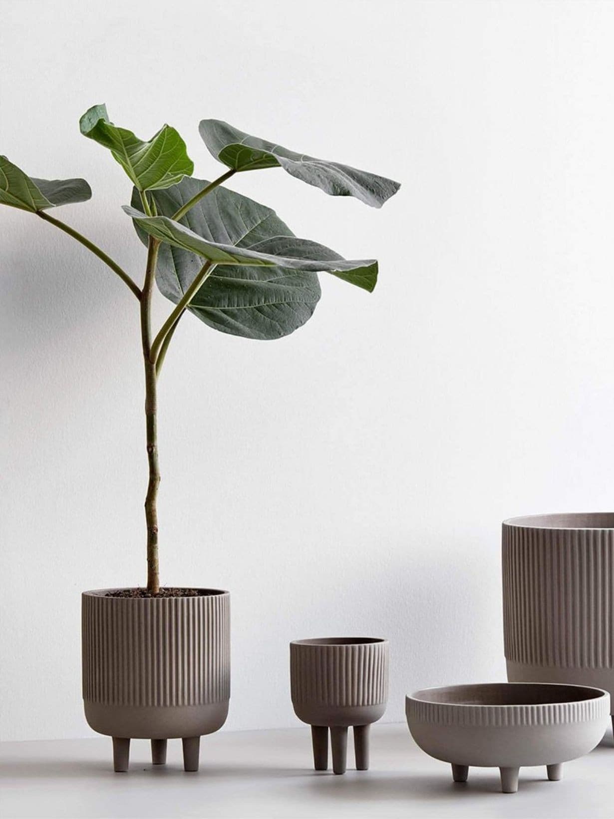 Cache-pot en terre cuite, Nils taille L   - KRISTINA DAM 