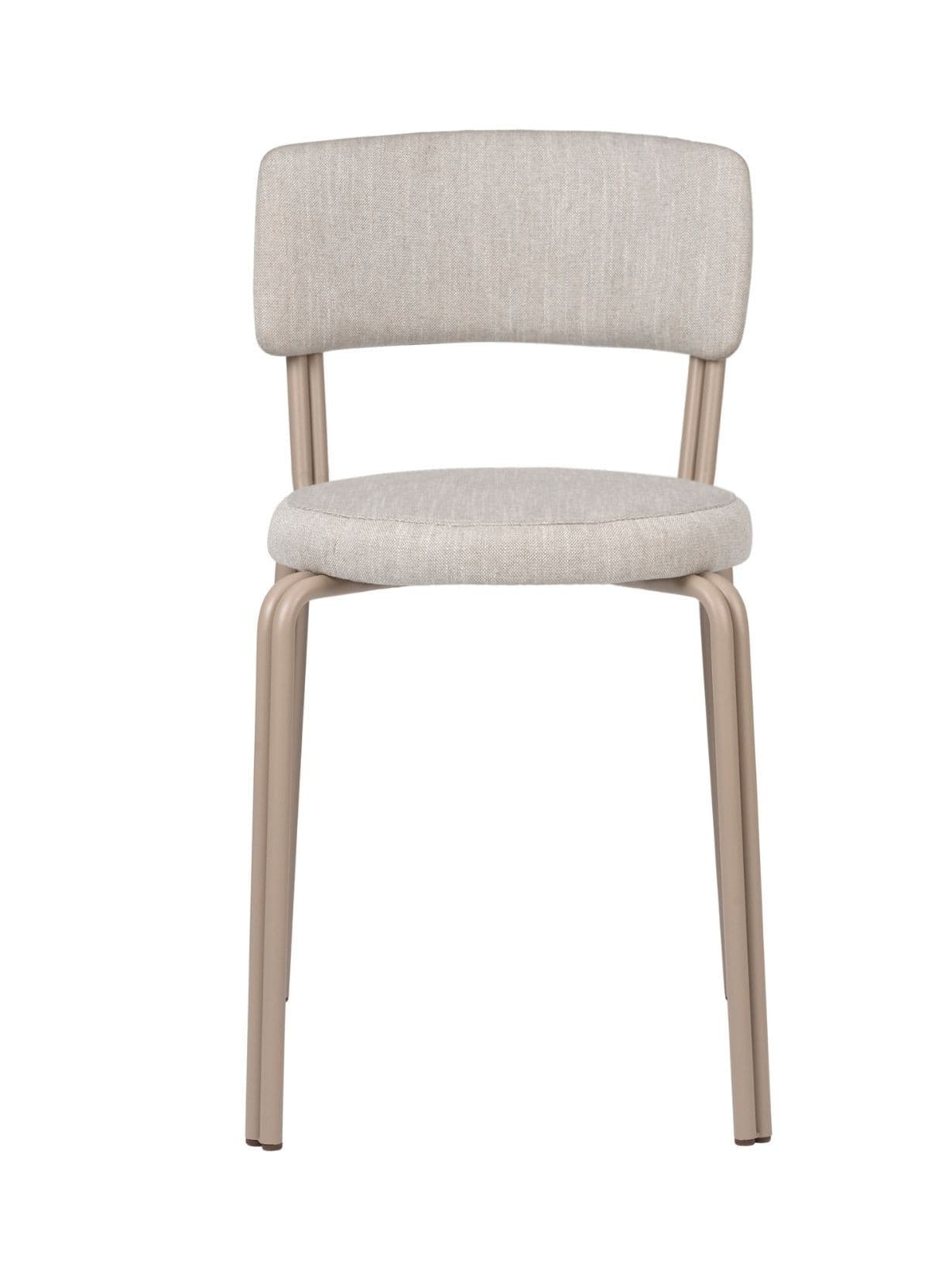 Chaise en fer et textile, Oda Beige  - Broste Copenhagen 
