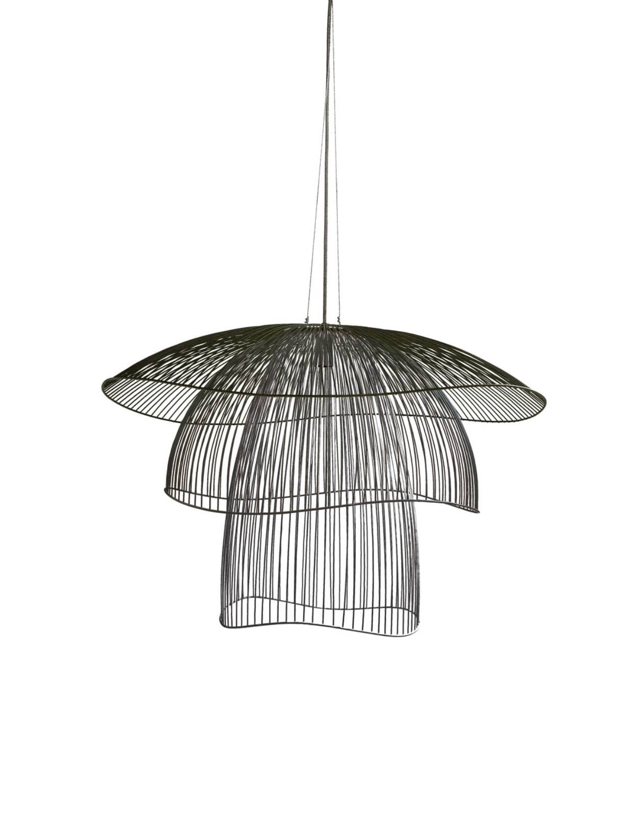 Suspension en métal, Papillon L Noir  - Forestier 