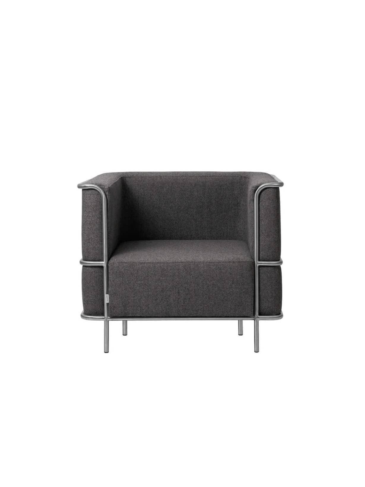 Fauteuil de salon beige bouclé, Moderniste Noir  - KRISTINA DAM 