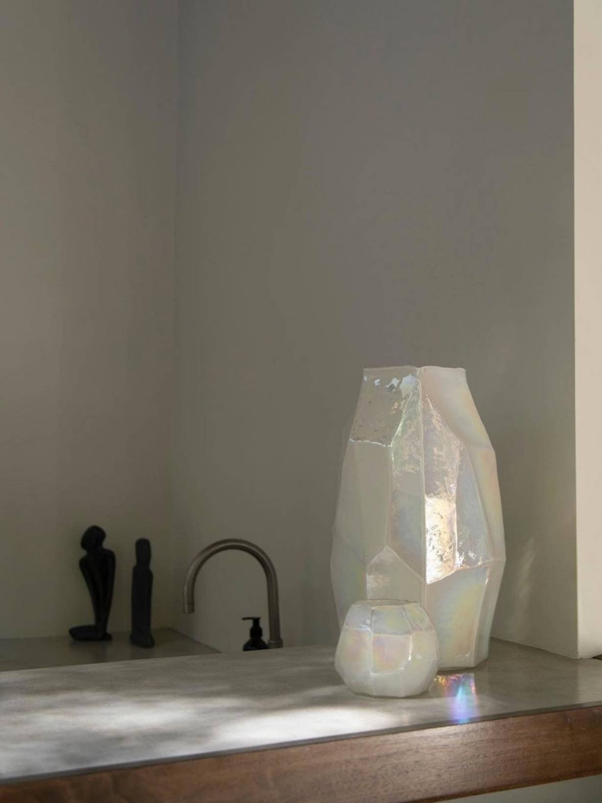 Bougeoir graphique nacré, Luster Nacré  - Pols Potten 