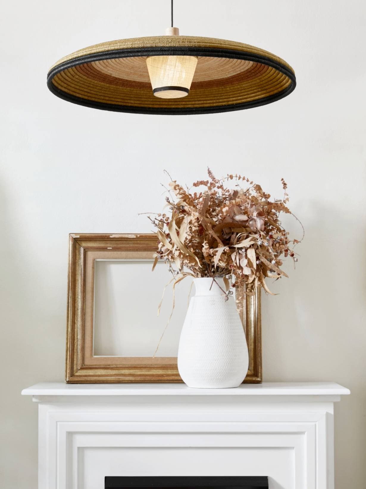 Suspension en Abaca tissé, Grass L - Ø80cm Vert  - Forestier 