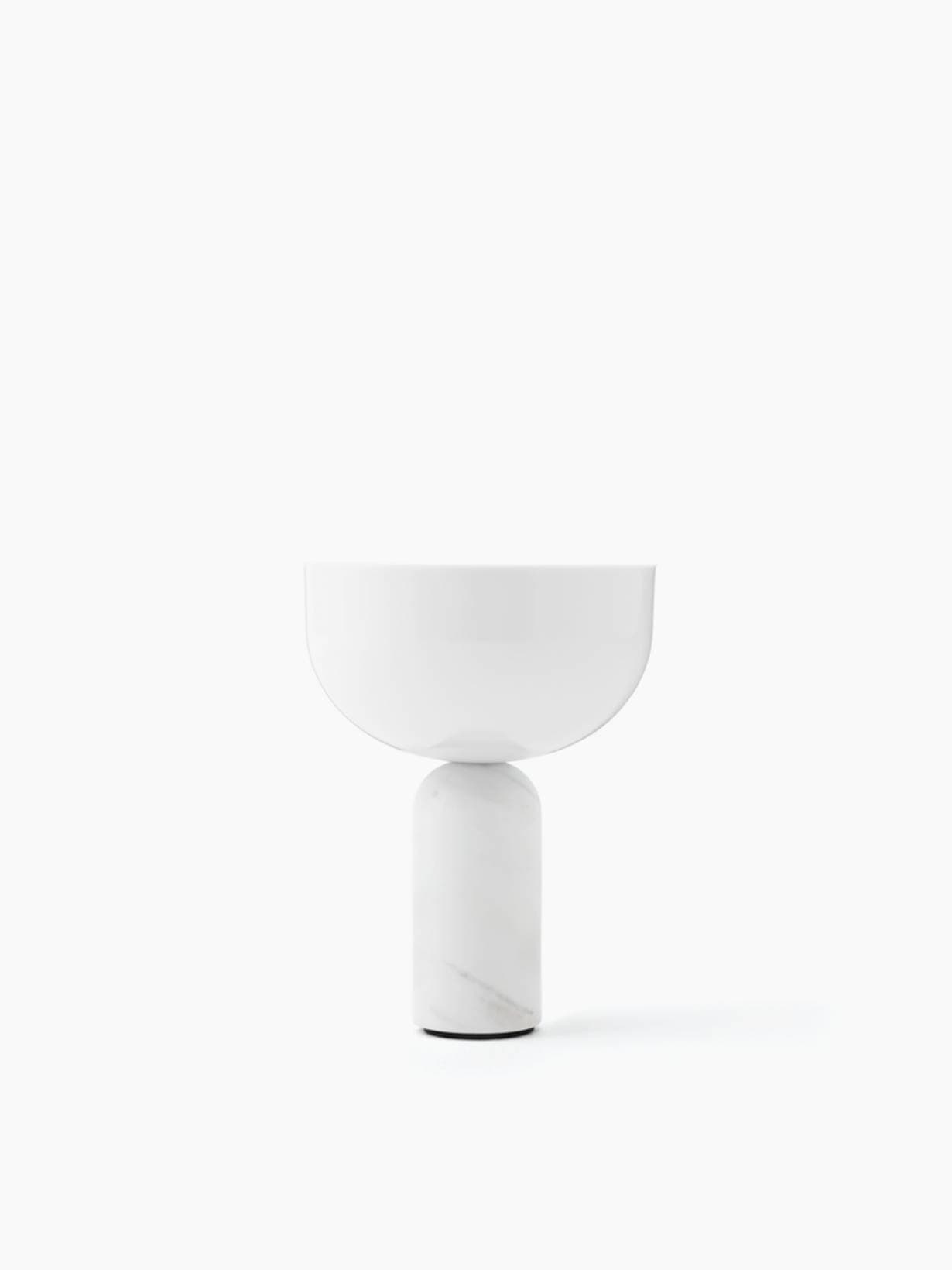 Lampe de table en marbre portable, Kizu Blanc  - New Works 