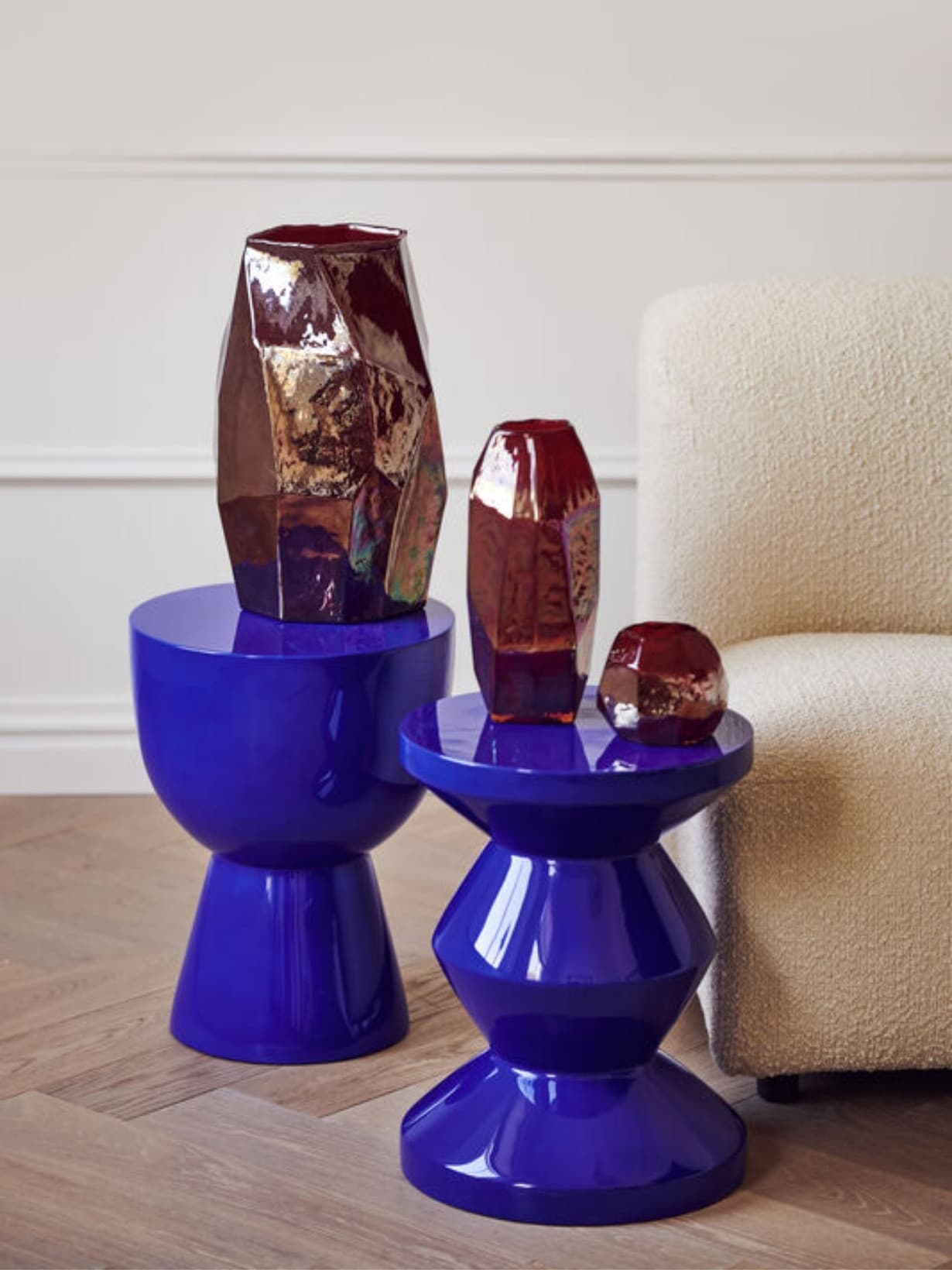 Vase graphique nacré, Luster Large Rouge  - Pols Potten 