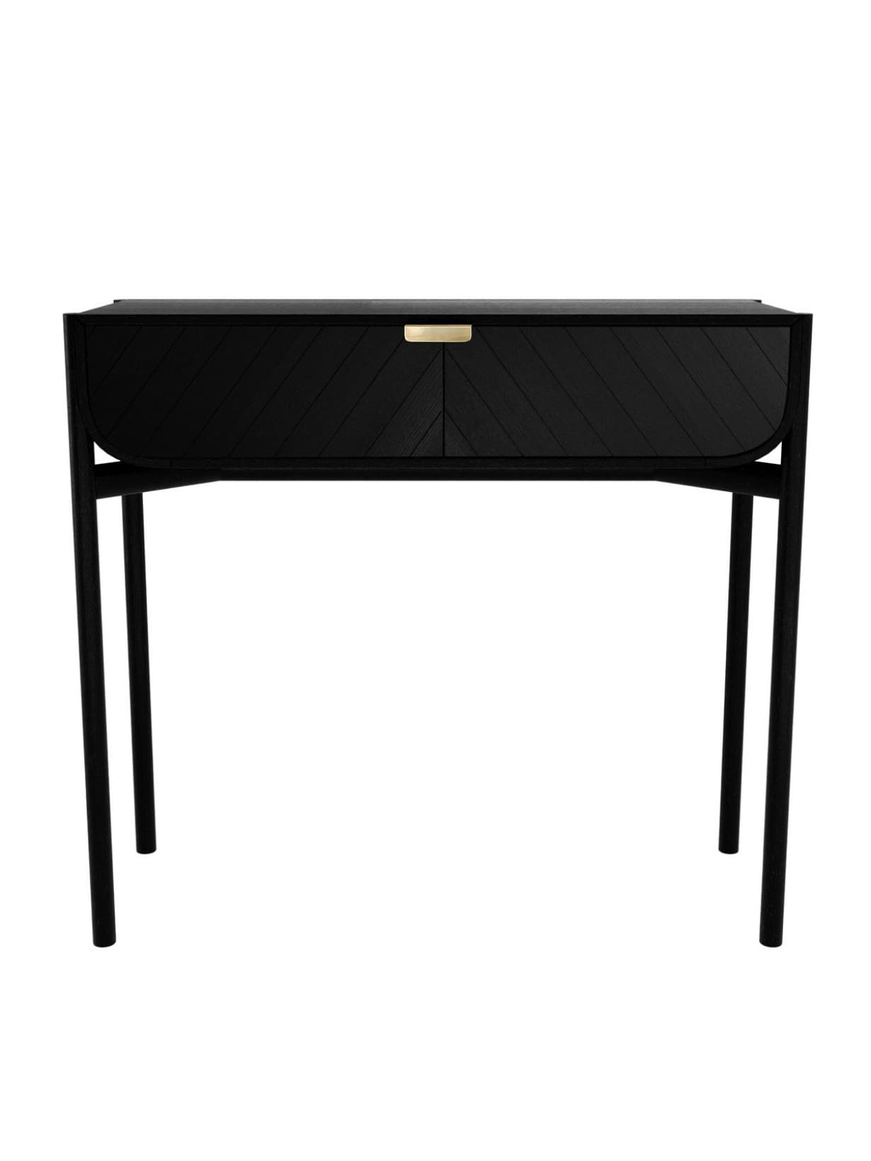 Console en bois naturel avec tiroir, Marius Chêne noir  - Hartô 