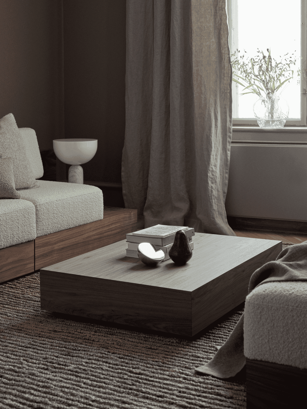 Table basse rectangulaire en bois, Mass Wide   - New Works 