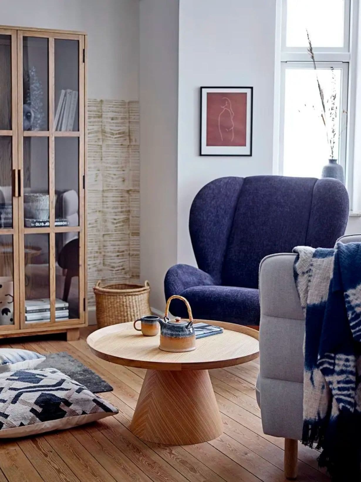 Table d'appoint en bois de chêne 74 cm, Luana   - Bloomingville 