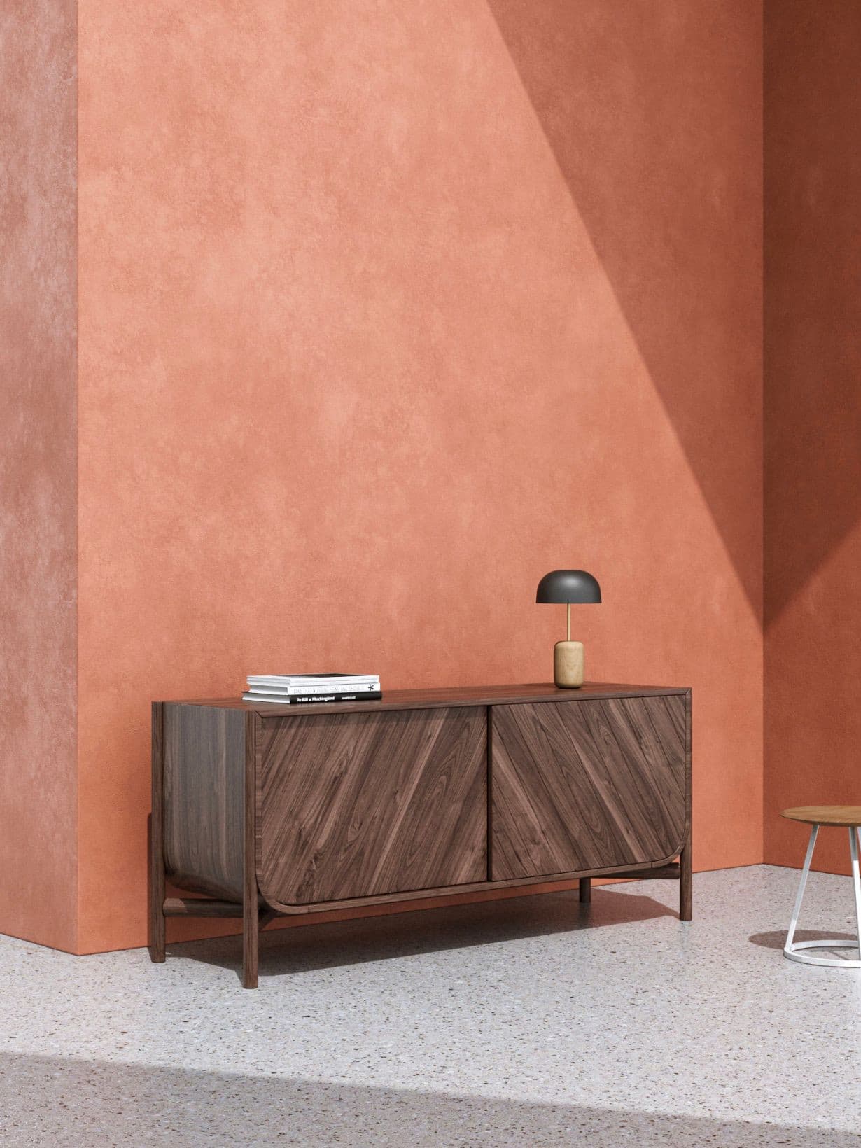 Buffet bas en noyer naturel 155 cm, Marius   - Hartô 