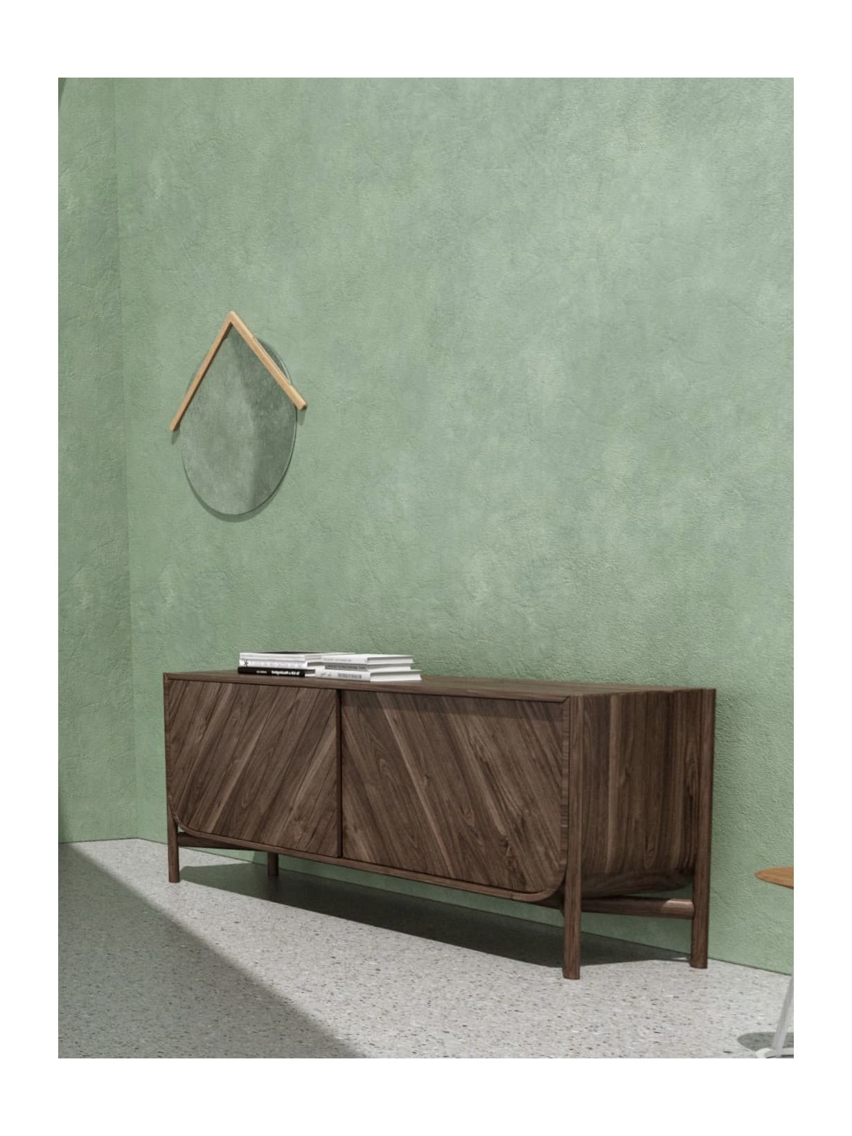 Buffet bas en noyer naturel 185 cm, Marius   - Hartô 