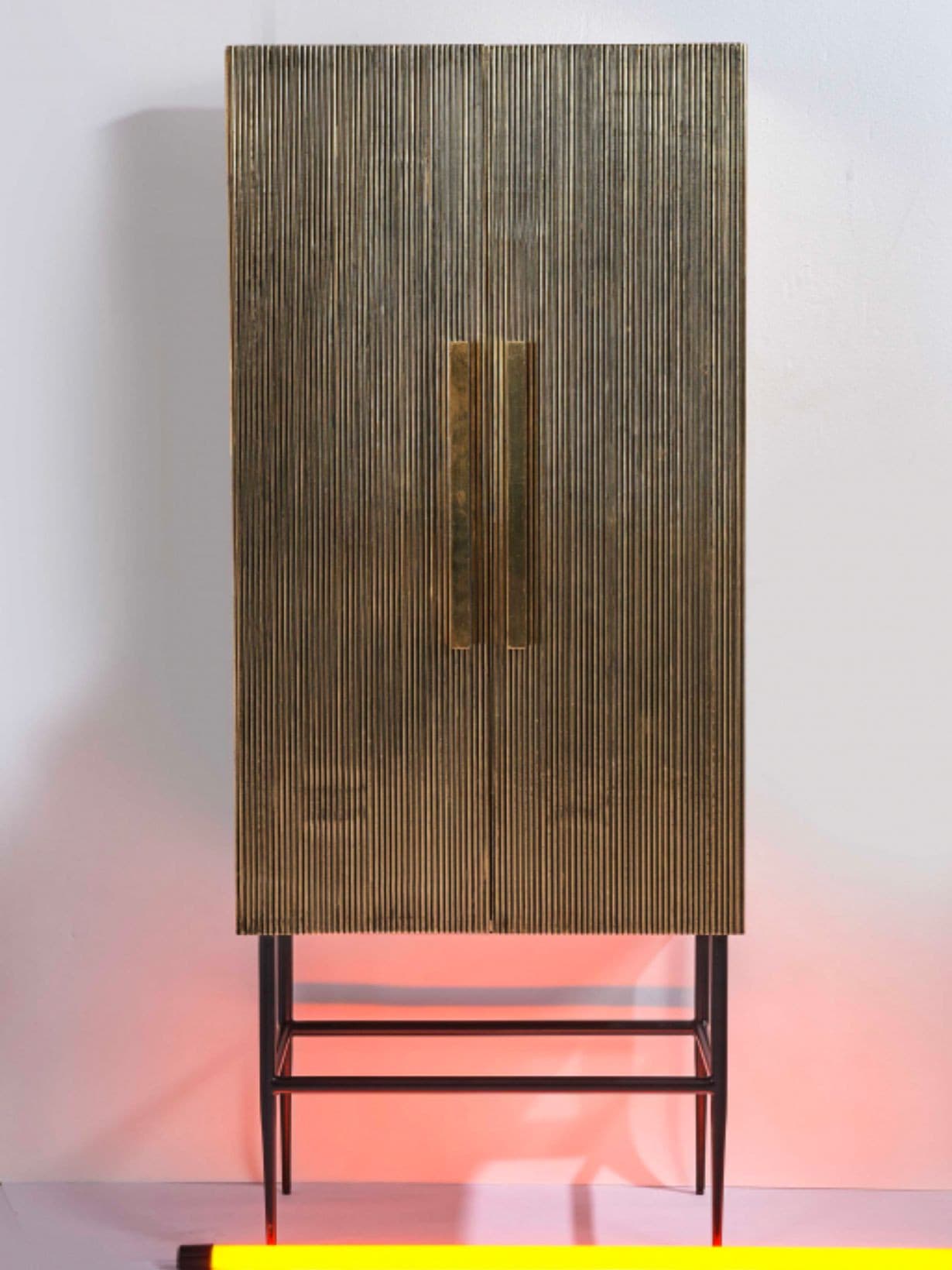 Cabinet en métal doré, Ribbel Tall   - Pols Potten 