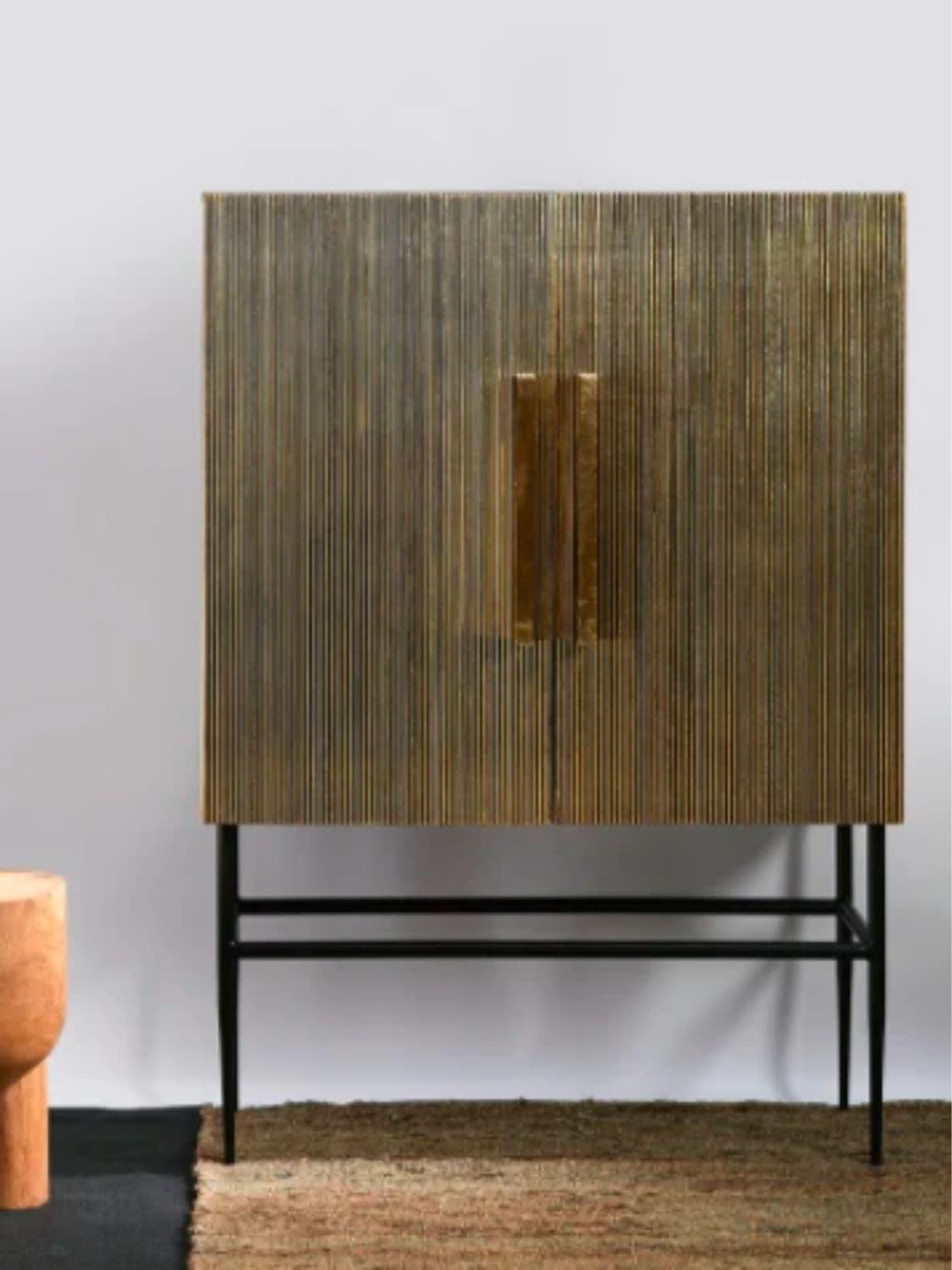 Cabinet en métal doré, Ribbel Middle   - Pols Potten 