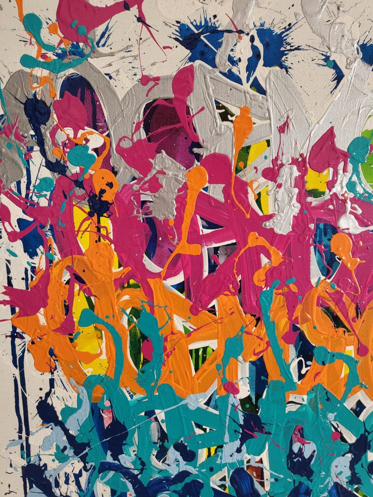 Suburban Workers, Acrylique sur toile par Cosmos, 2017, Paris   - Cosmos 