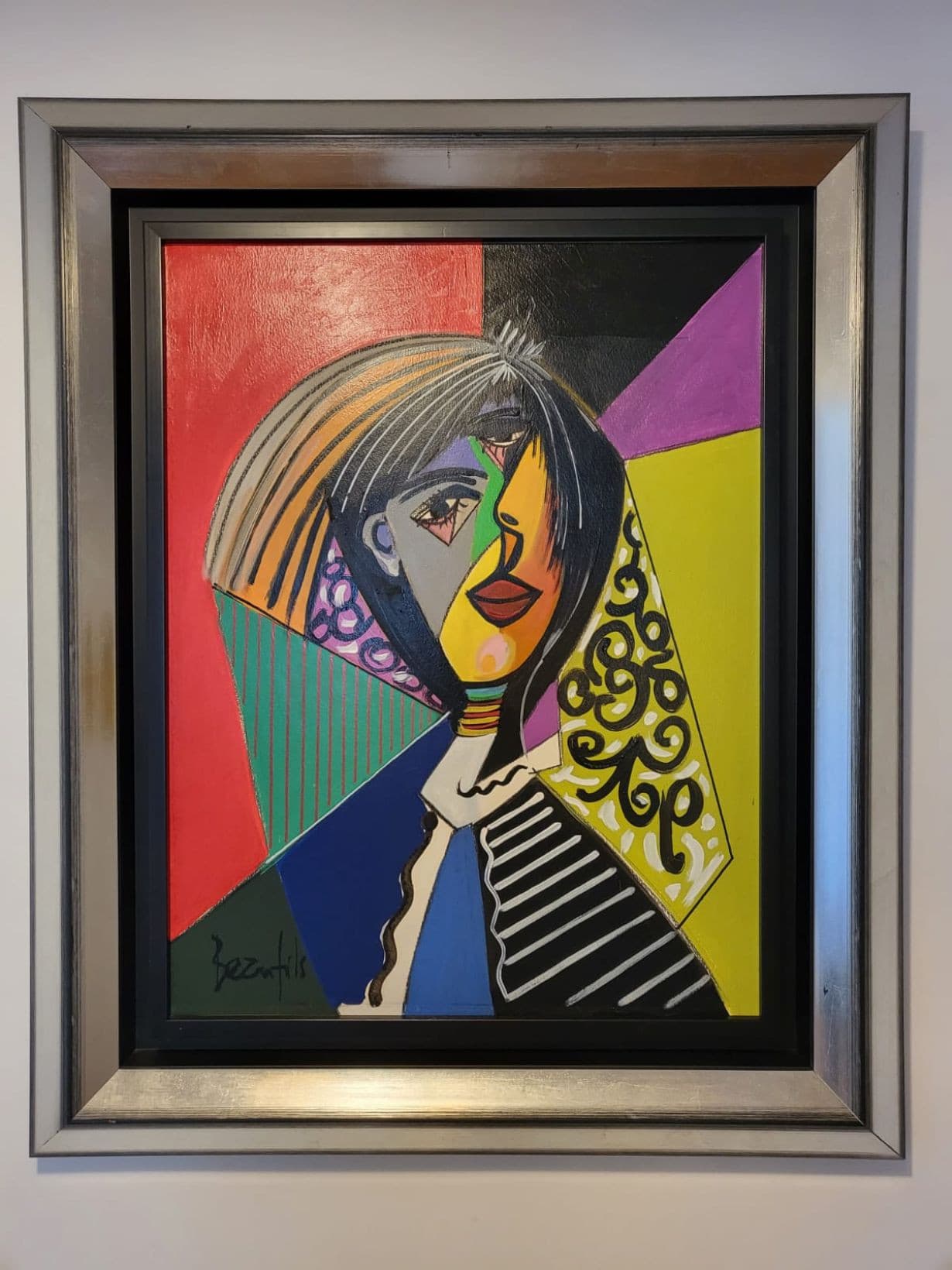 Portrait de Femme cubiste par Jean-Luc Beaufils (1953)   - Jean-Luc BEAUFILS 