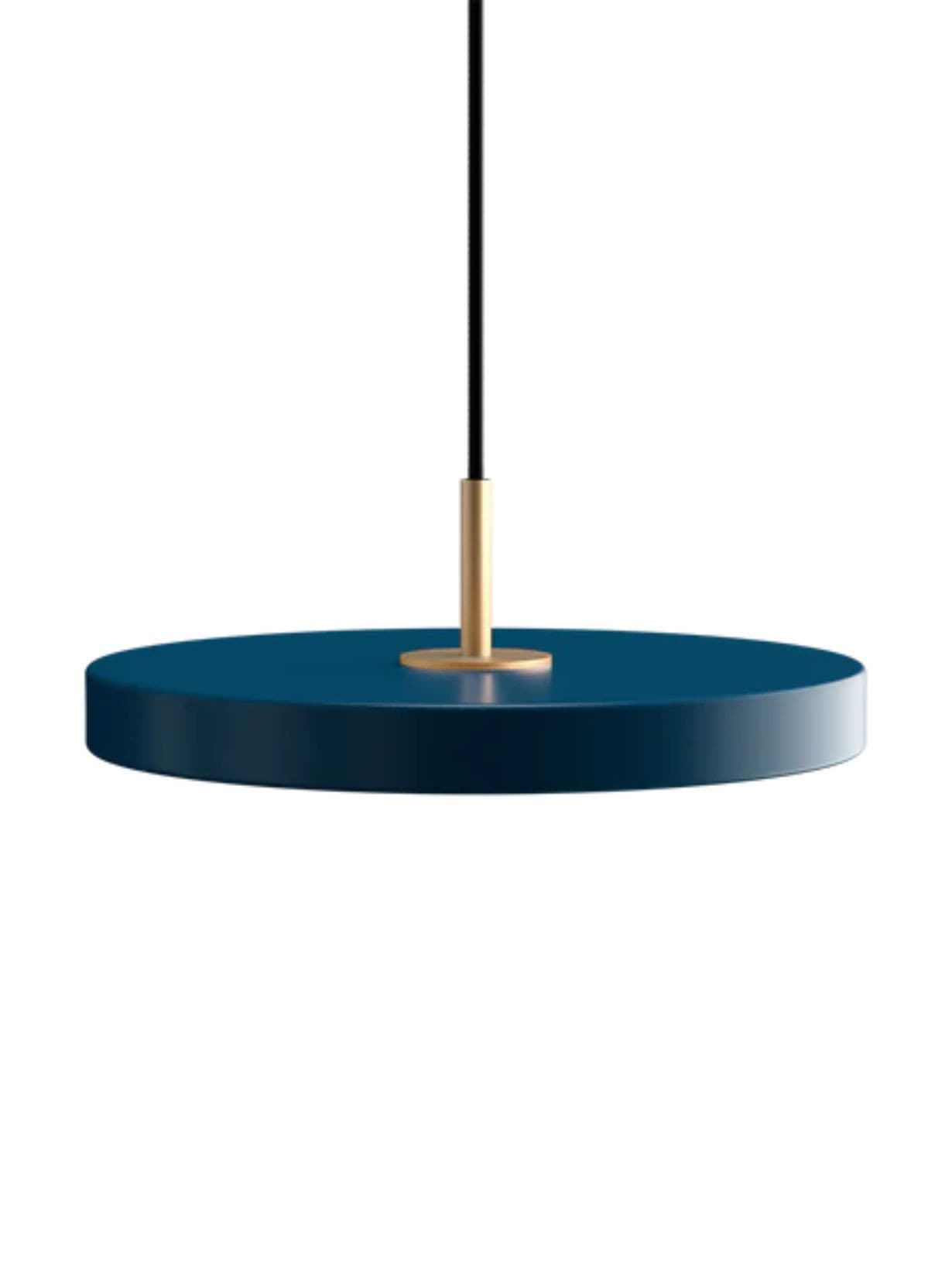 Suspension LED avec détail en laiton, Asteria Mini Bleu pétrole  - Umage 