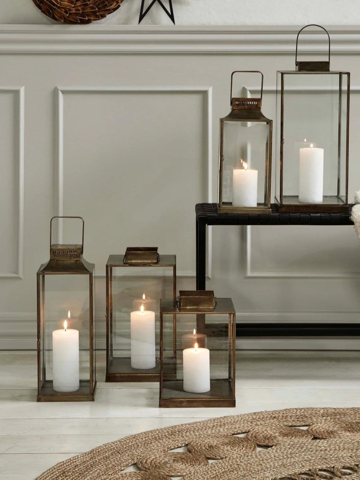 Lanterne avec couvercle plat, Antique  S - NORDAL 