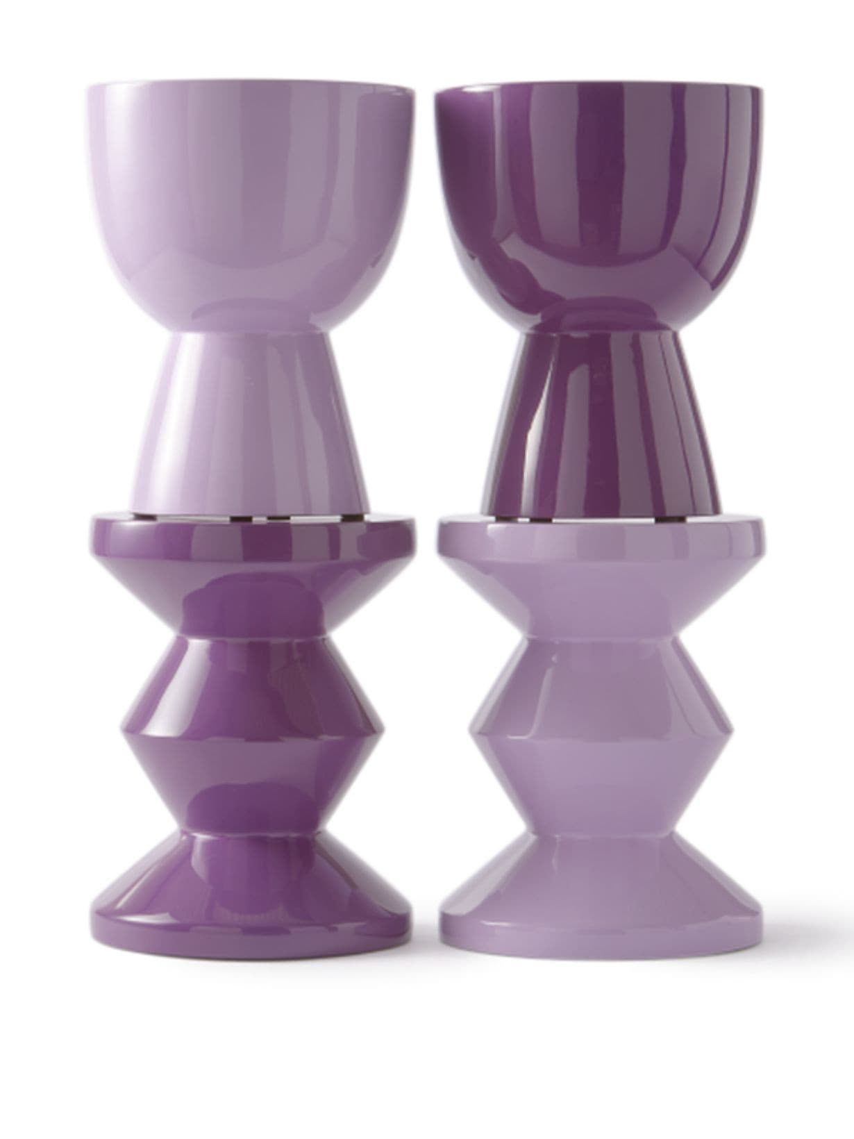 Tabouret laqué lilas, Zig Zag   - Pols Potten 