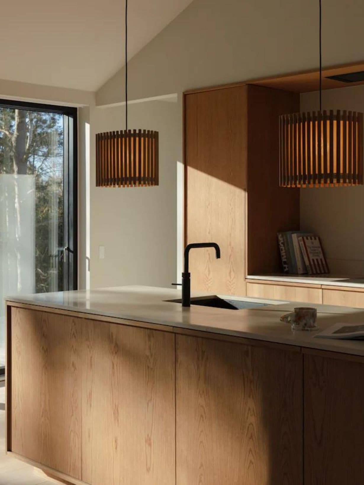 Abat-jour en bois de chêne, Komorebi Rectangle Chêne foncé L - Umage 