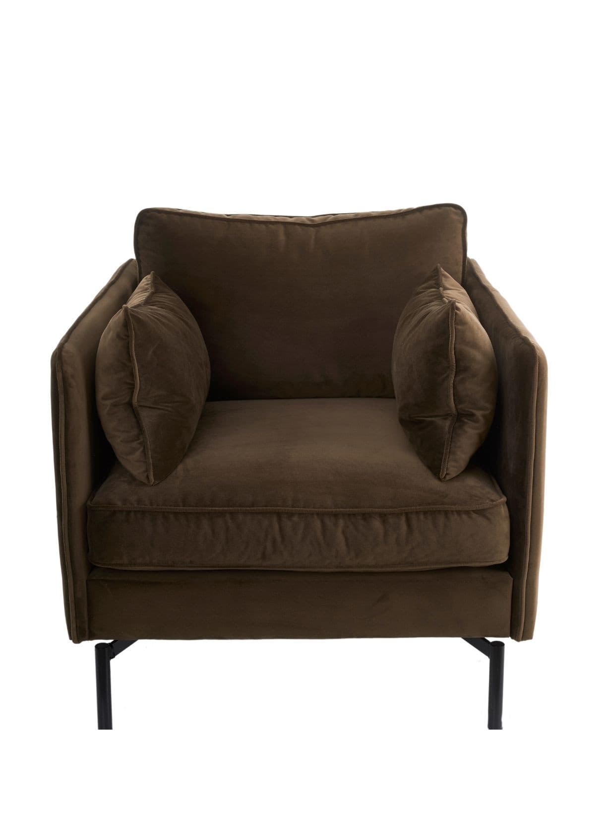 Fauteuil en velours, PP n°2 Marron  - Pols Potten 