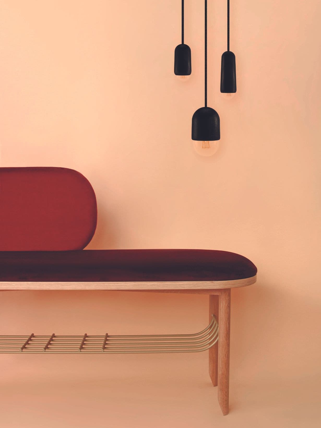 Suspension en chêne, Luce taille S Chêne noir  - Hartô 