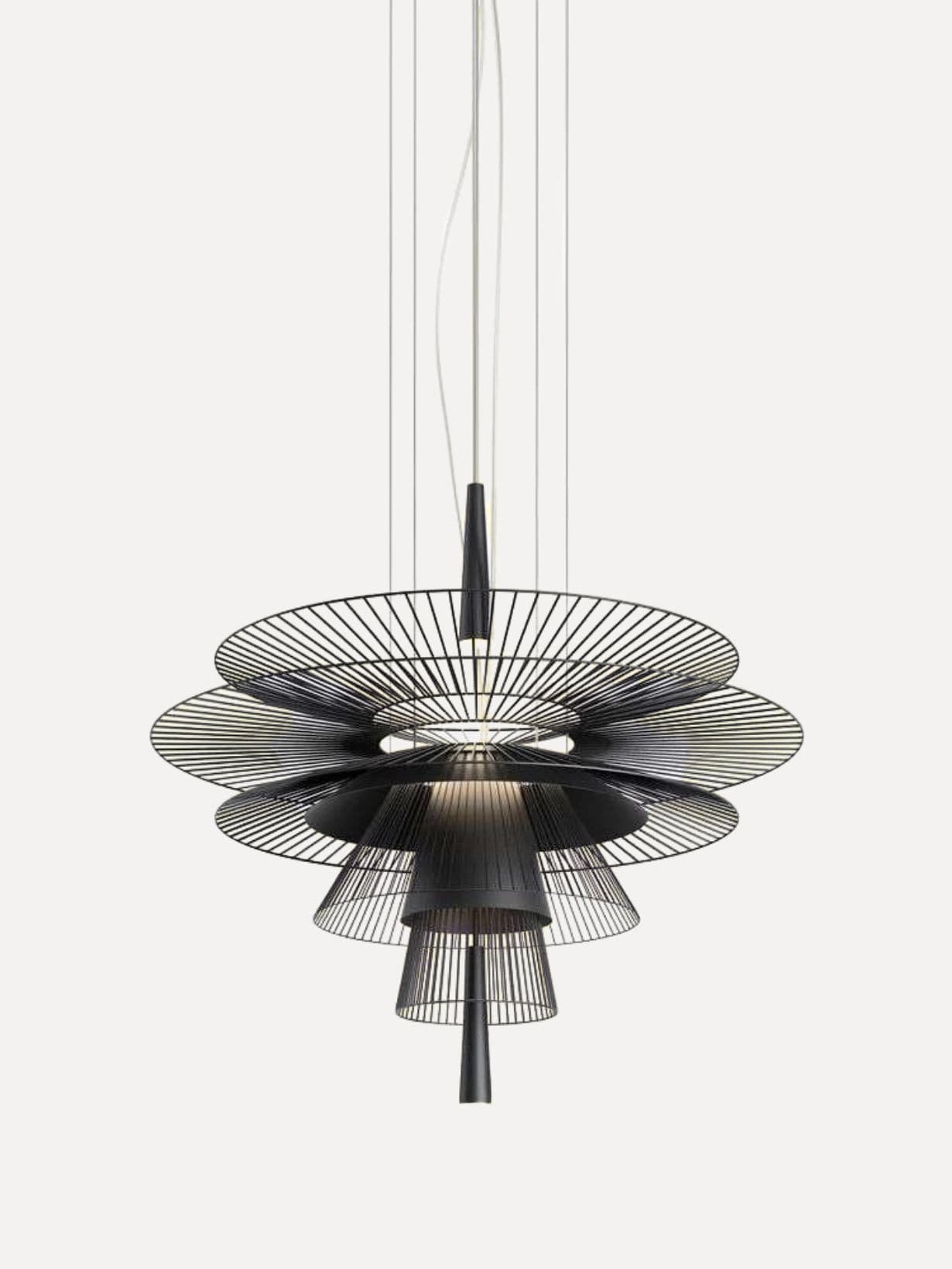 Suspension géométrique en métal noir ou doré, Gravity 1 Noir  - Forestier 