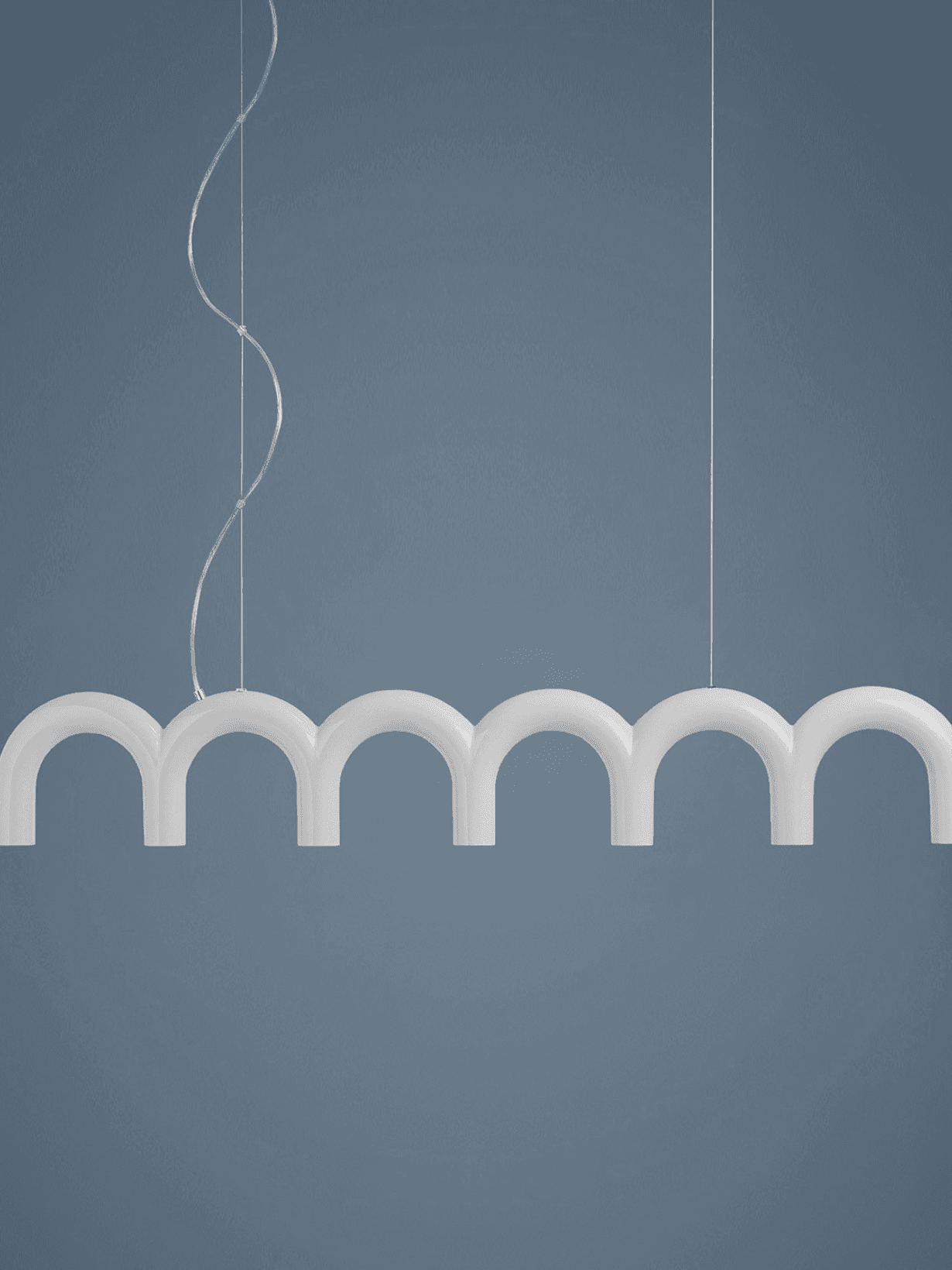 Suspension 7 piliers, Arche Straight Blanc  - Oblure 