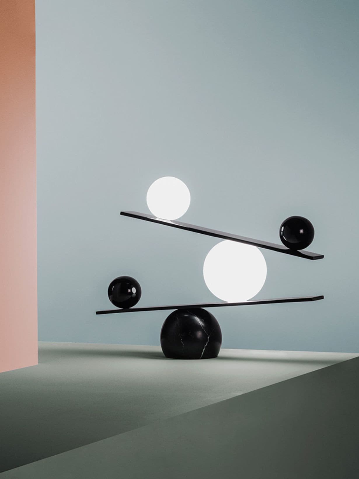 Lampe à poser, La Balance Noir  - Oblure 