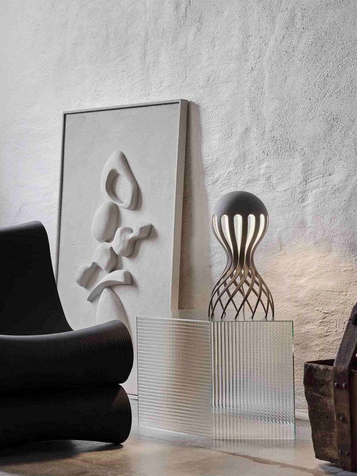 Lampe à poser, Cirrata Gris  - Oblure 