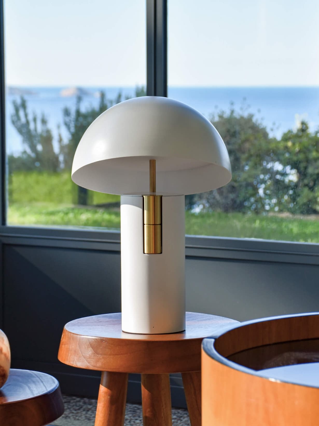 Lampe, Alto Enceinte Blanc  - Jaune Fabrique 