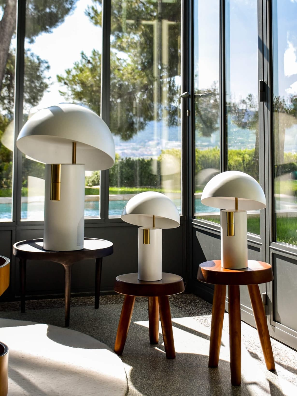 Lampe, Grande Alto Enceinte Blanc  - Jaune Fabrique 