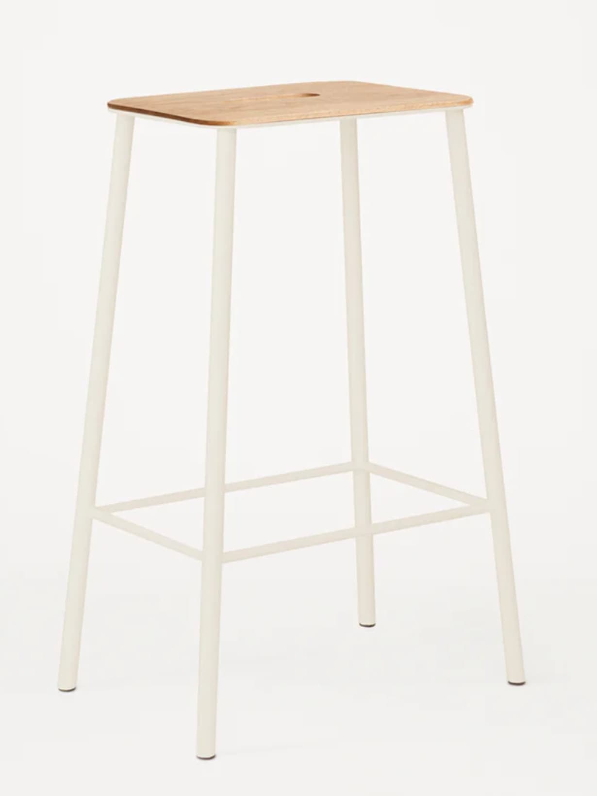 Tabouret, Adam Chêne / Blanc H65 - Frama 