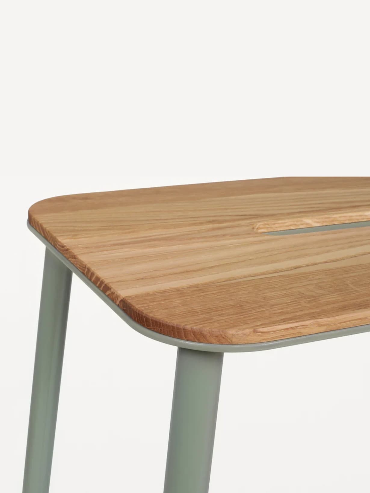 Tabouret, Adam Vert / Chêne H50 - Frama 