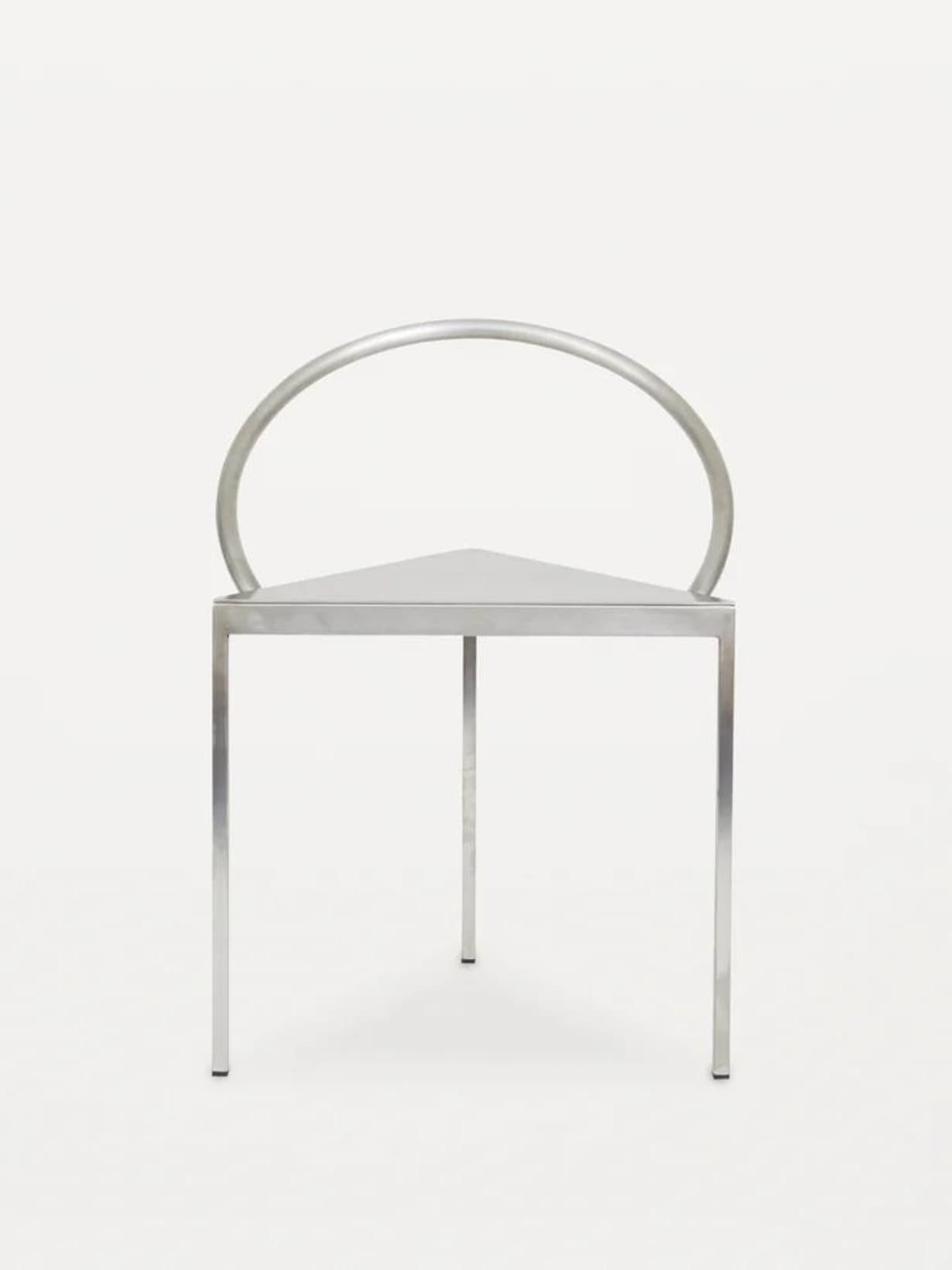 Chaise en acier, Triangolo Argent  - Frama 