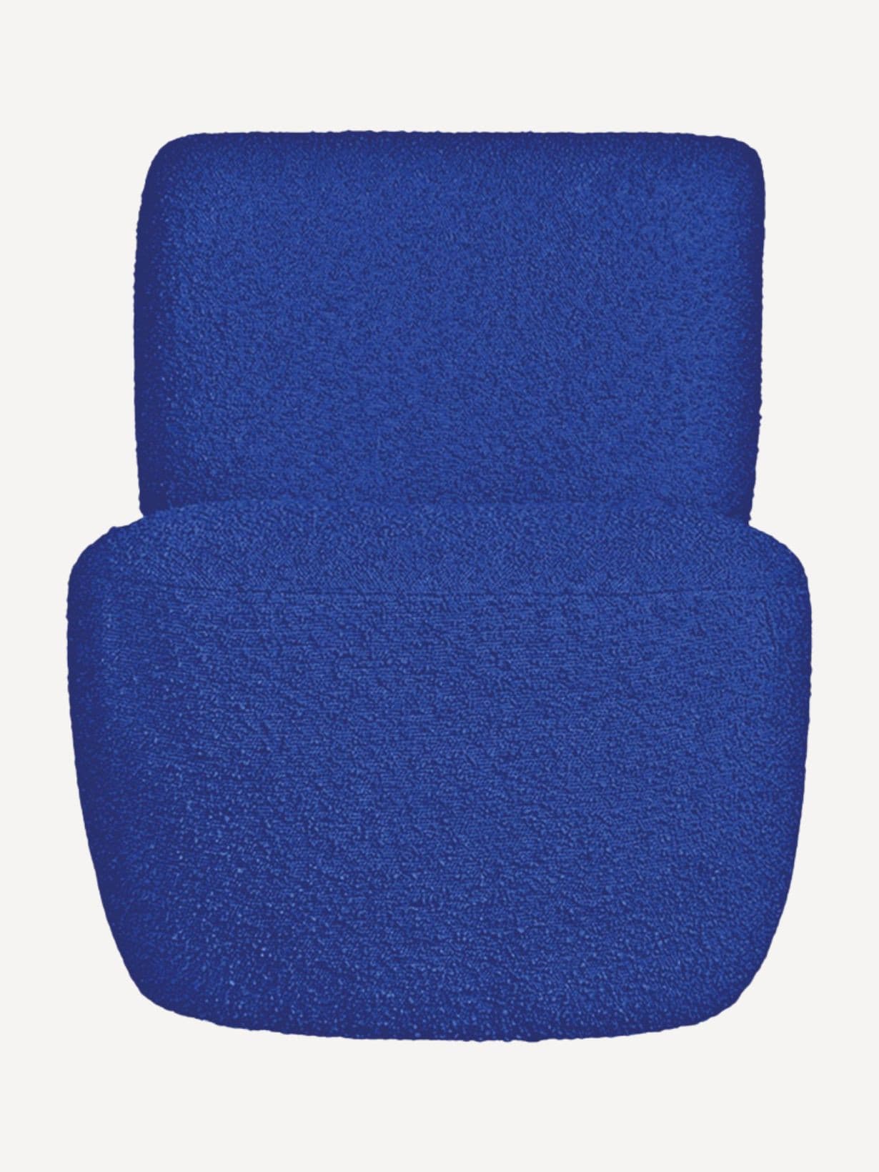 Fauteuil en tissu bouclette, Eve doudou Bleu  - MBS DESIGN COLLECTION 