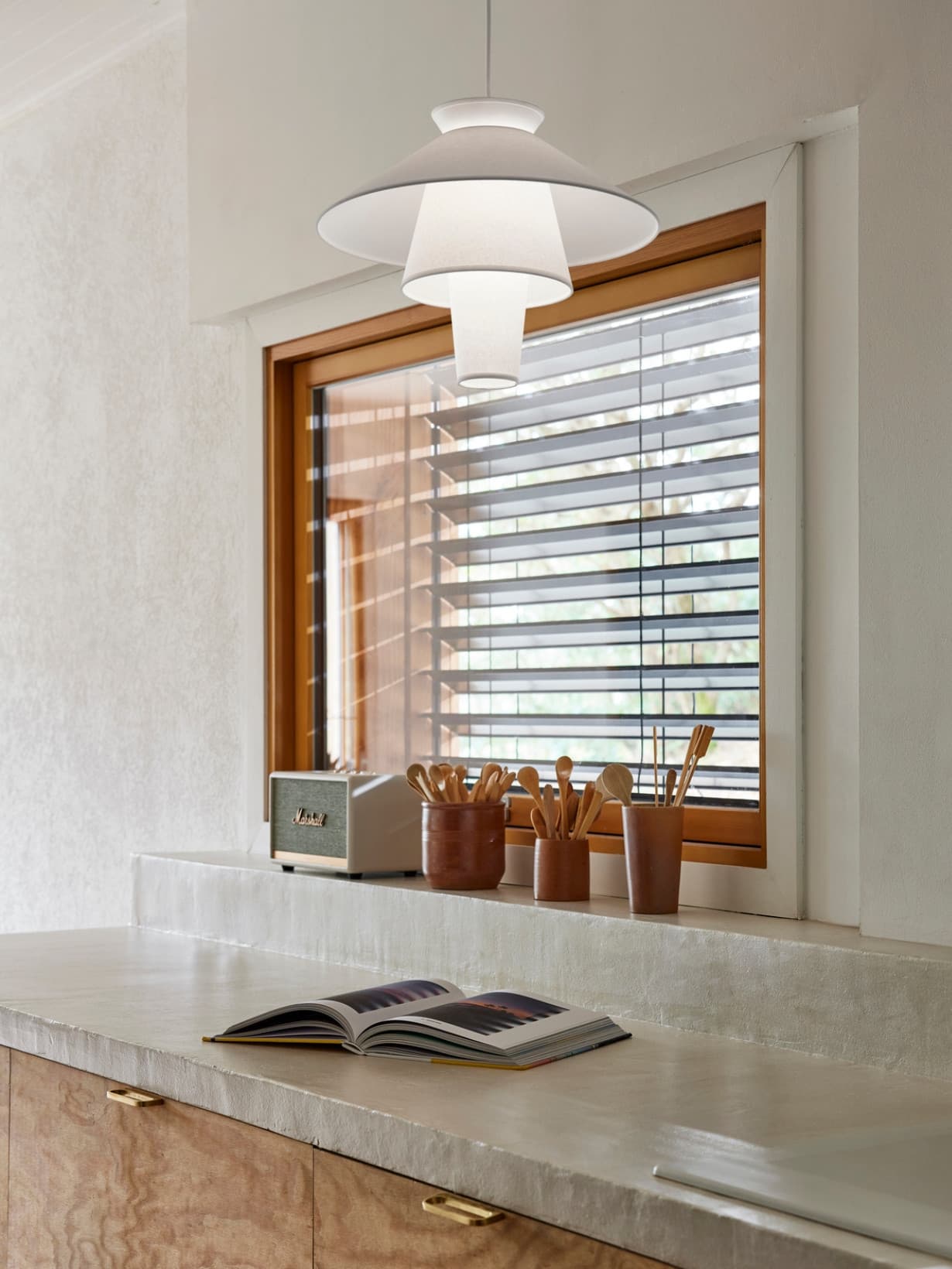 Suspension luminaire en papier murano, Ruche Blanc S - Market Set 