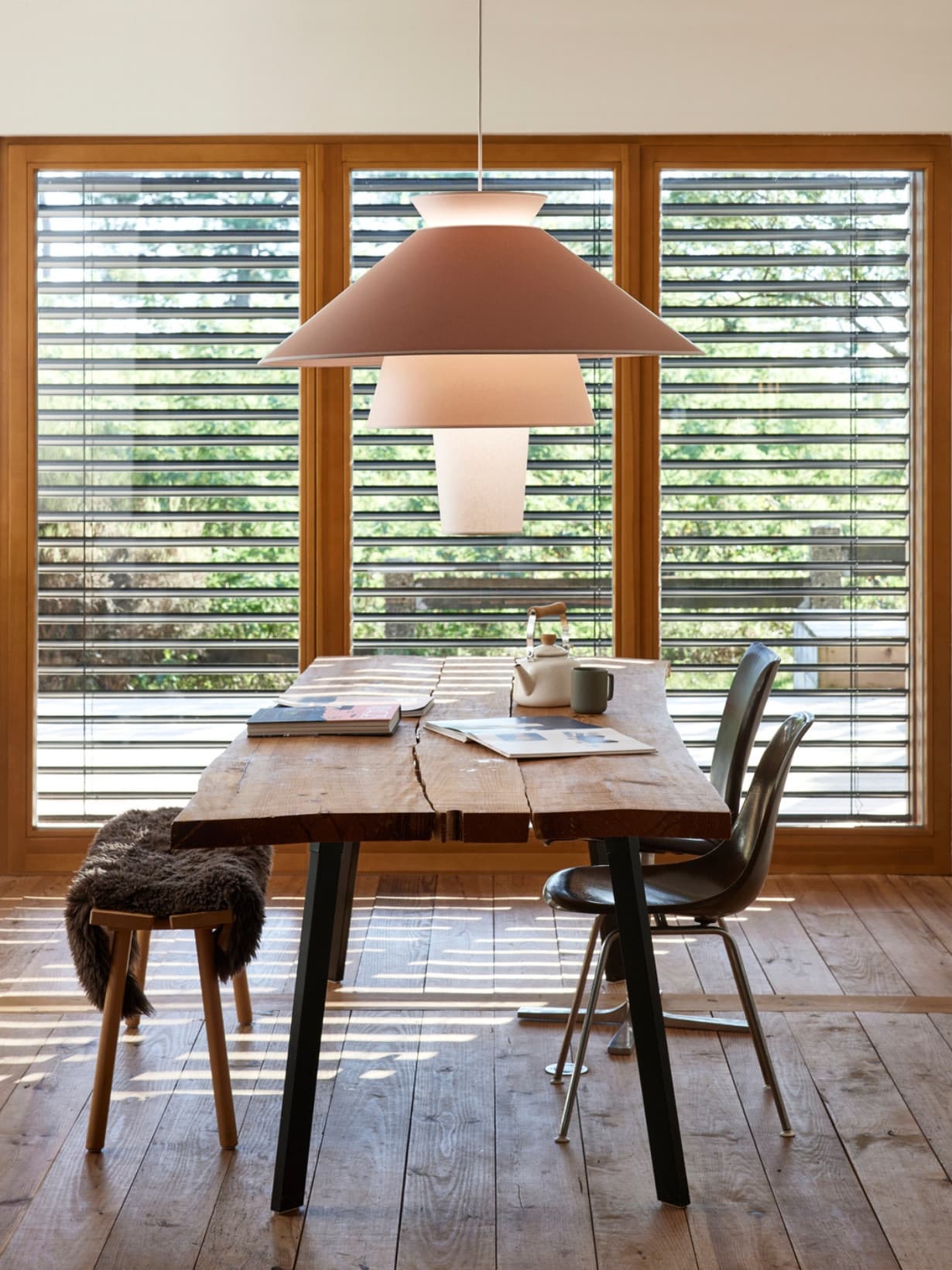 Suspension luminaire en papier murano, Ruche Rose XL - Market Set 