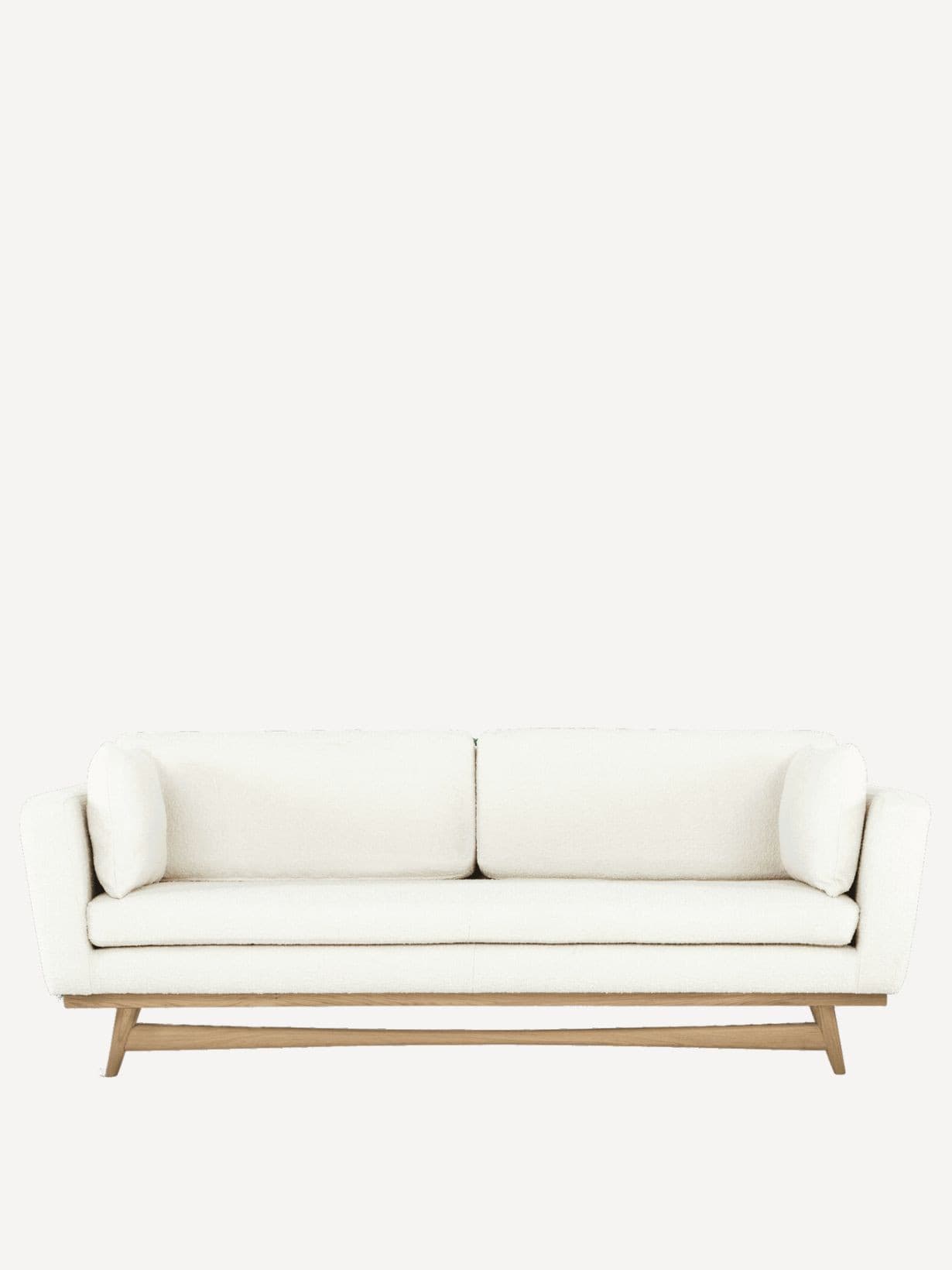 Canapé 210 , 3 places en bois massif Blanc  - RED EDITION 