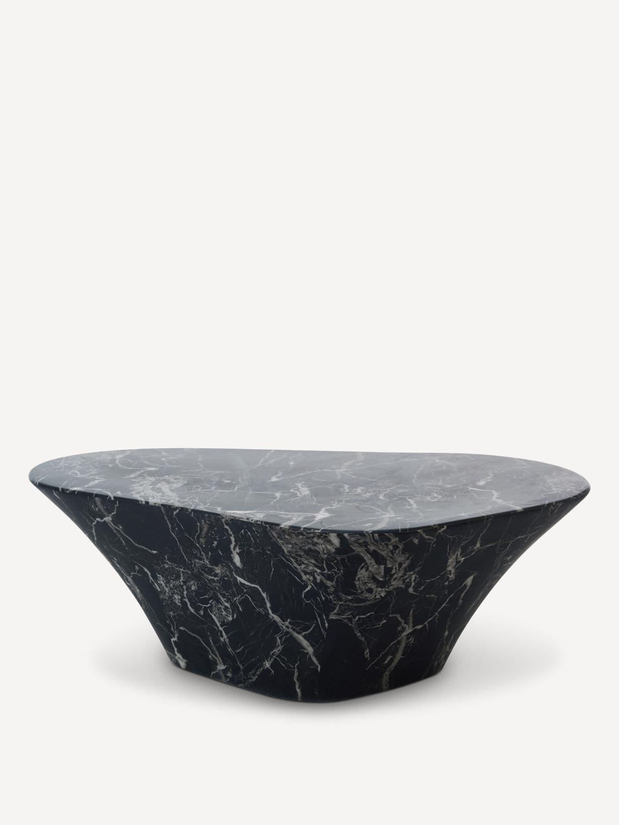 Table Basse Ovale aspect Marbre Noir  - Pols Potten 