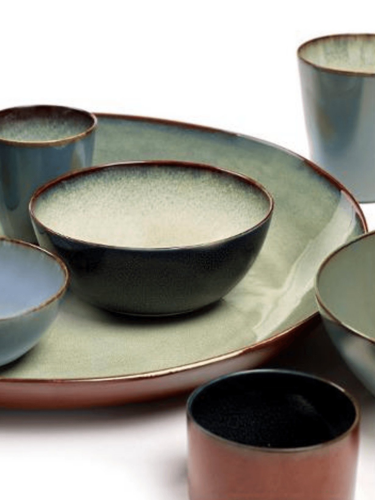 Bols en grès x4, Terres de Rêves Bleu foncé  - SERAX 