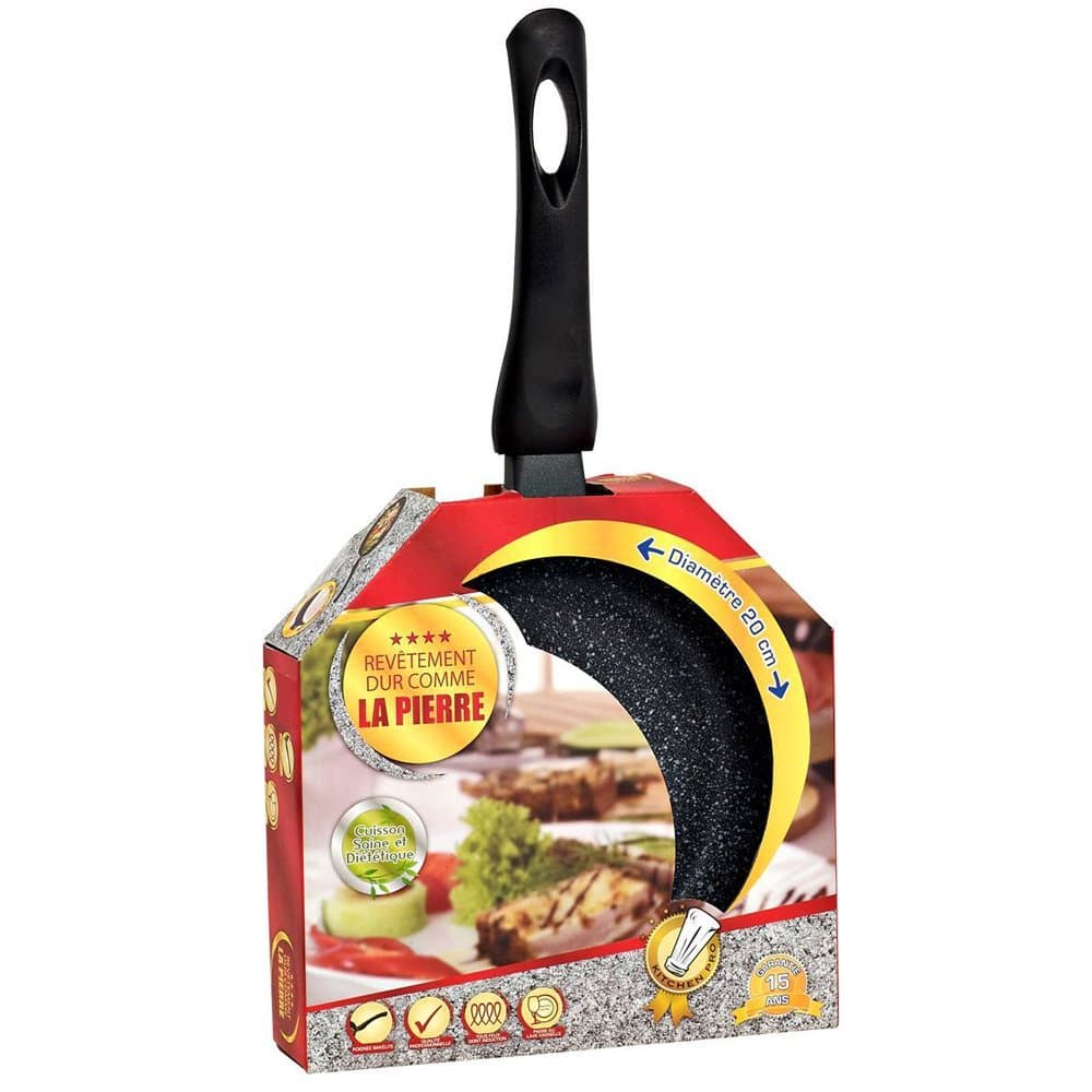 Kitchen Pro - Poêle Pierre Anti Adhésif Tous Feux dont Induction