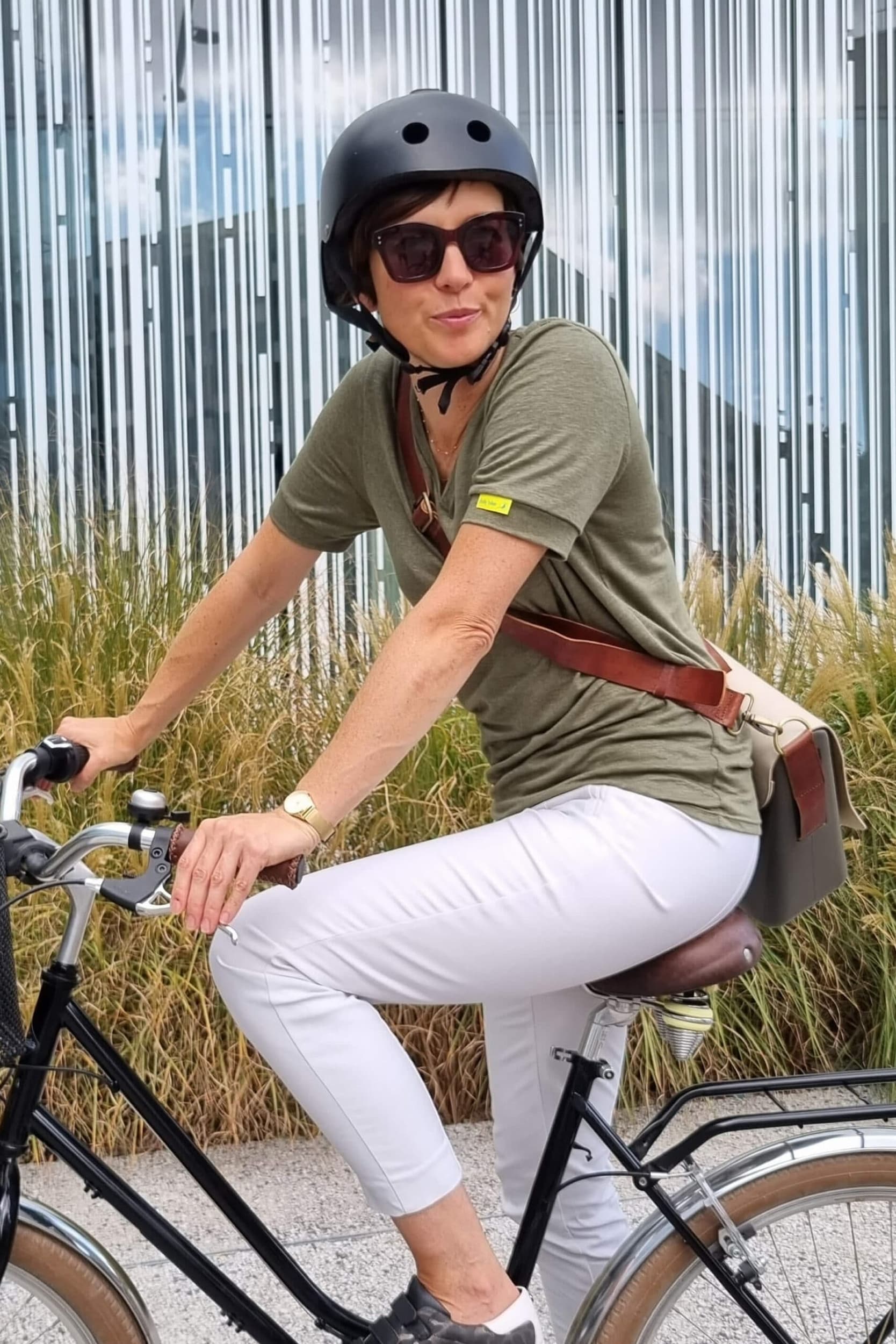 T shirt vélo écoresponsable col V