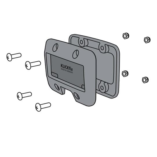 Plaque de fixation panier vélo Korb