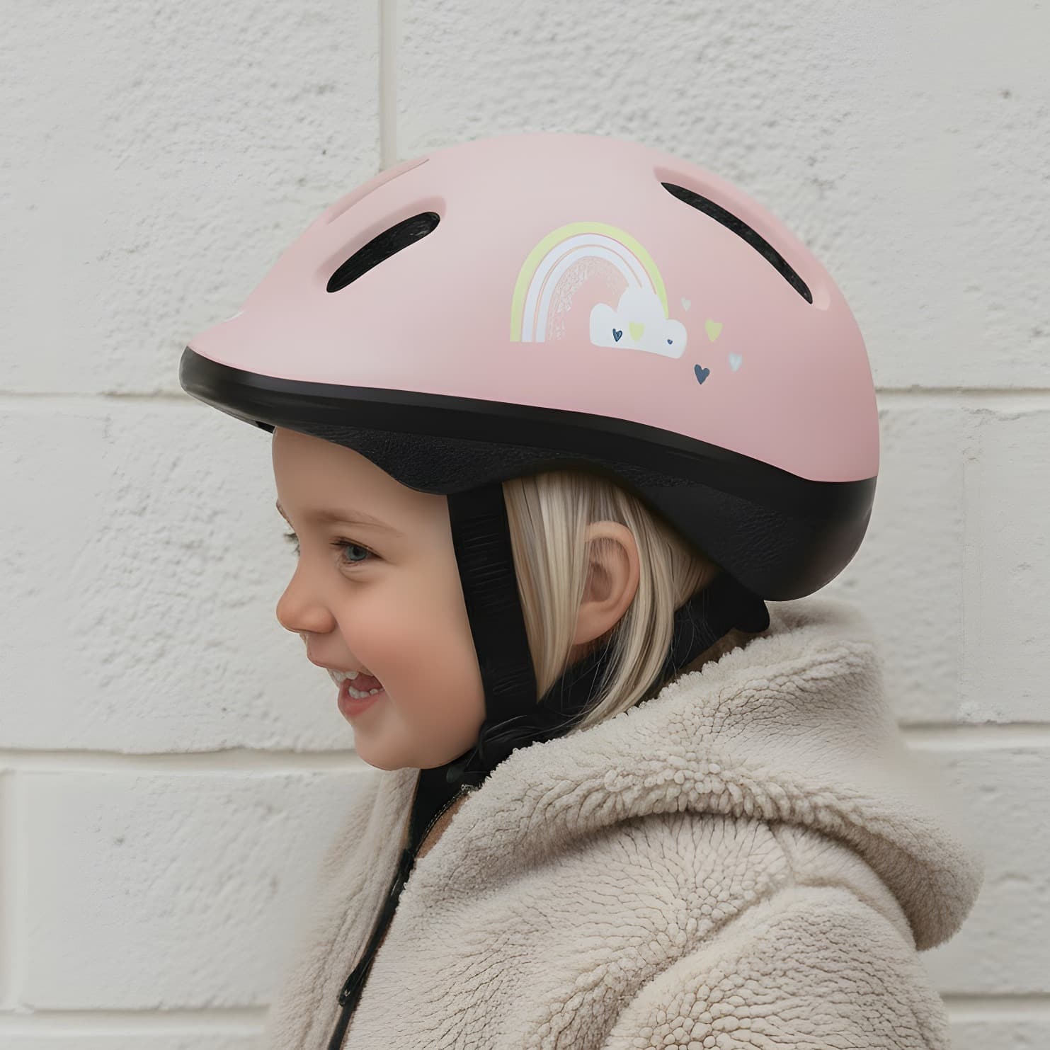 Casque bébé réglable arc-en-ciel