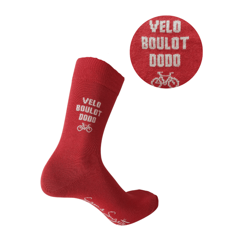 Chaussettes vélo humoristique vélo boulot dodo 42/46