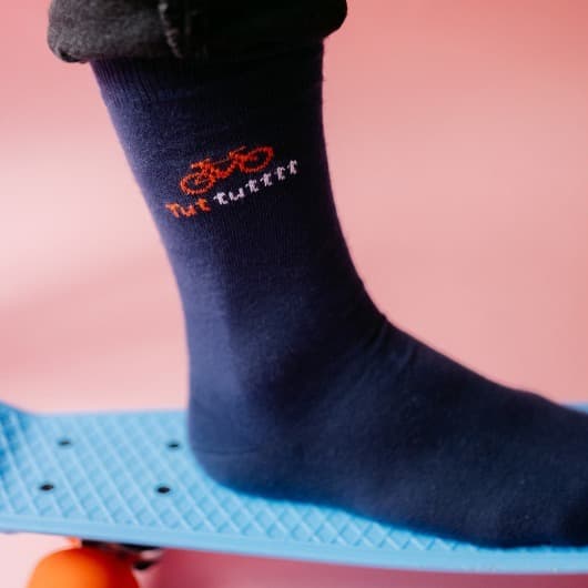 Chaussettes motif vélo 42-46