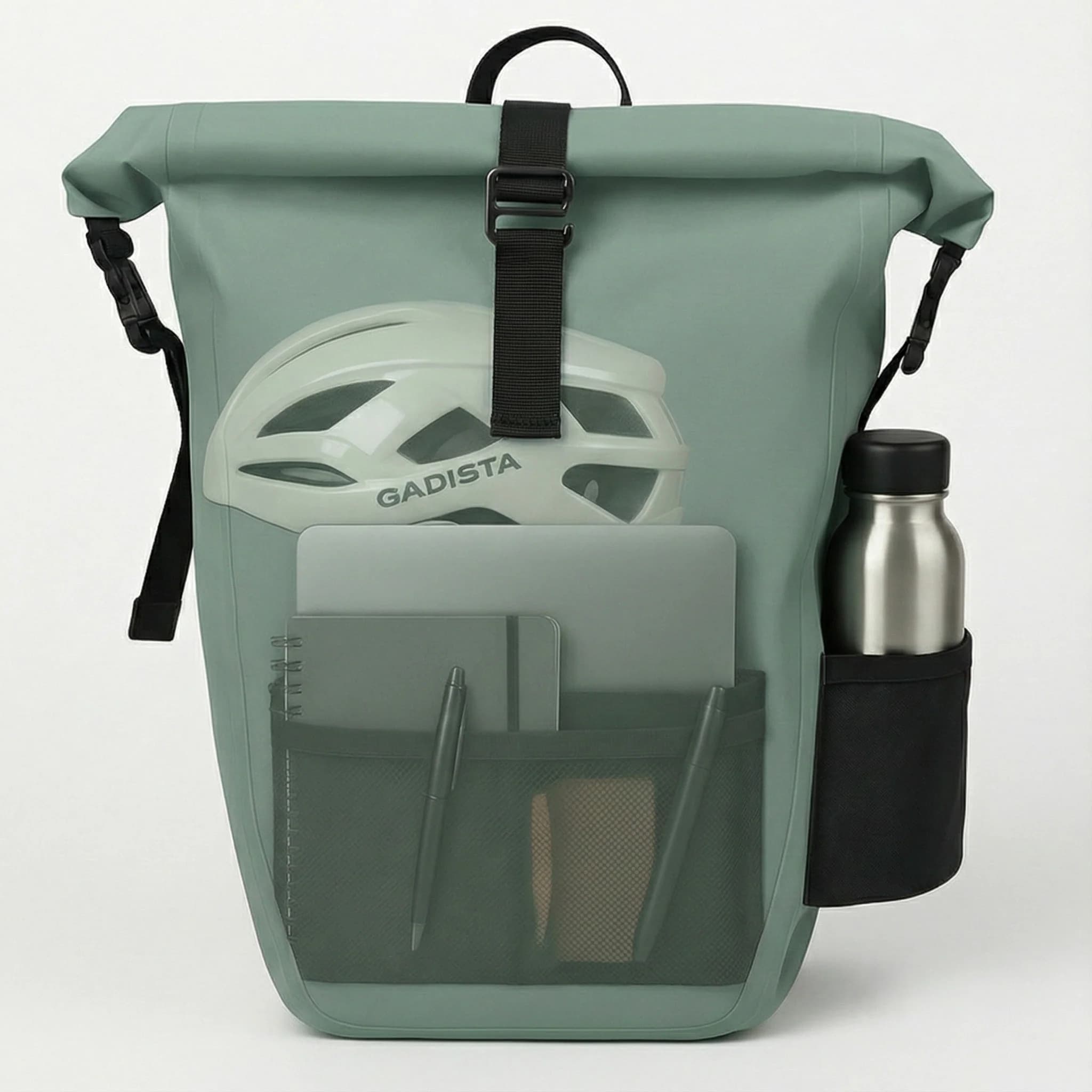 Sacoche vélo 3-en-1 sauge