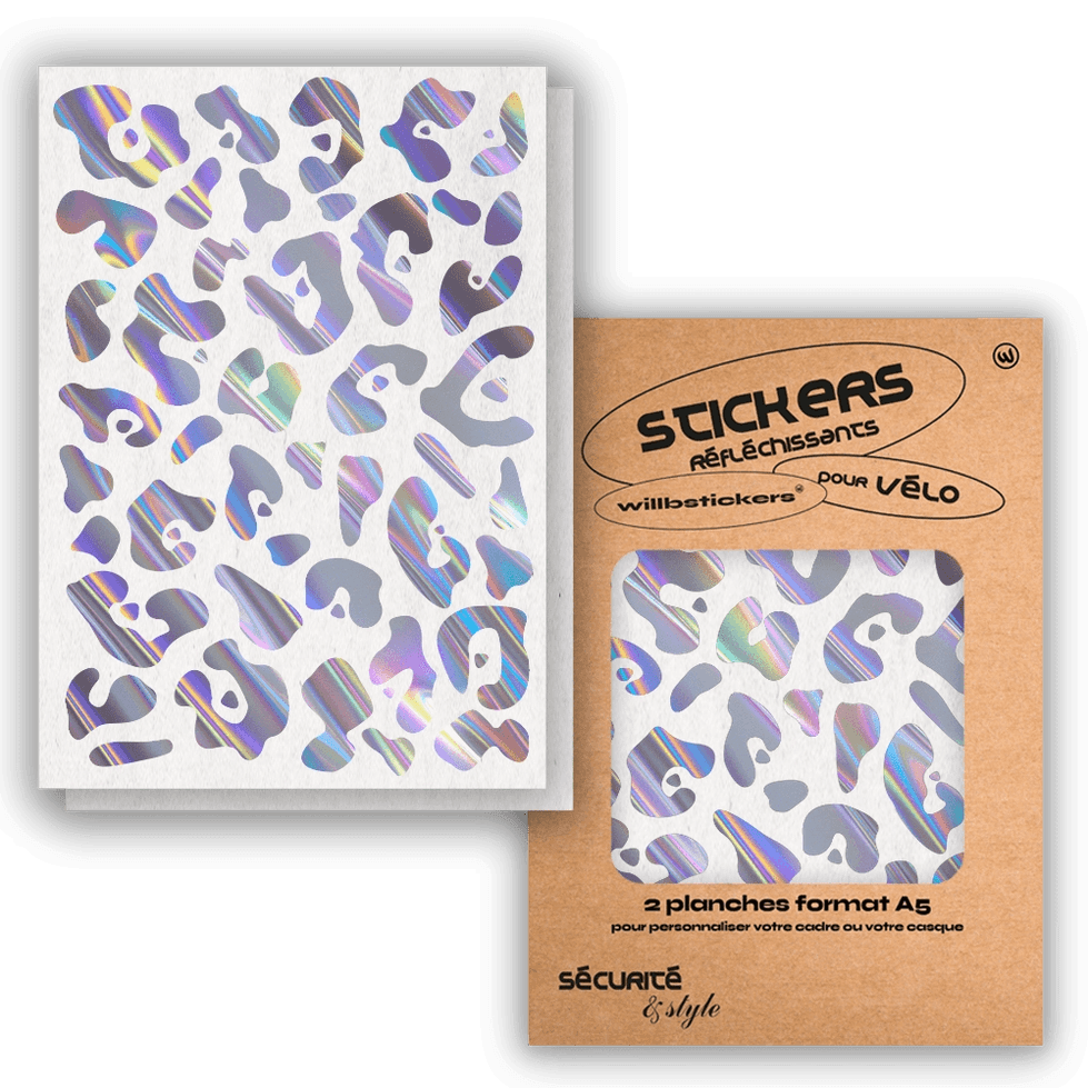 x2 planches stickers holographiques vélo