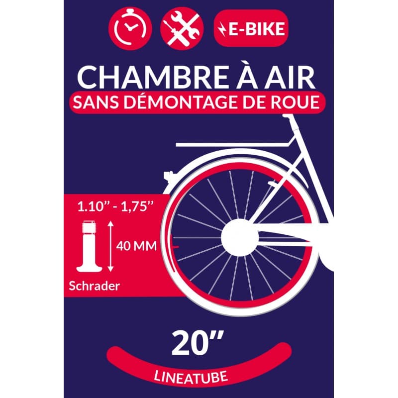 Chambre à air linéaire 20' GV 1.10 à 1.75'