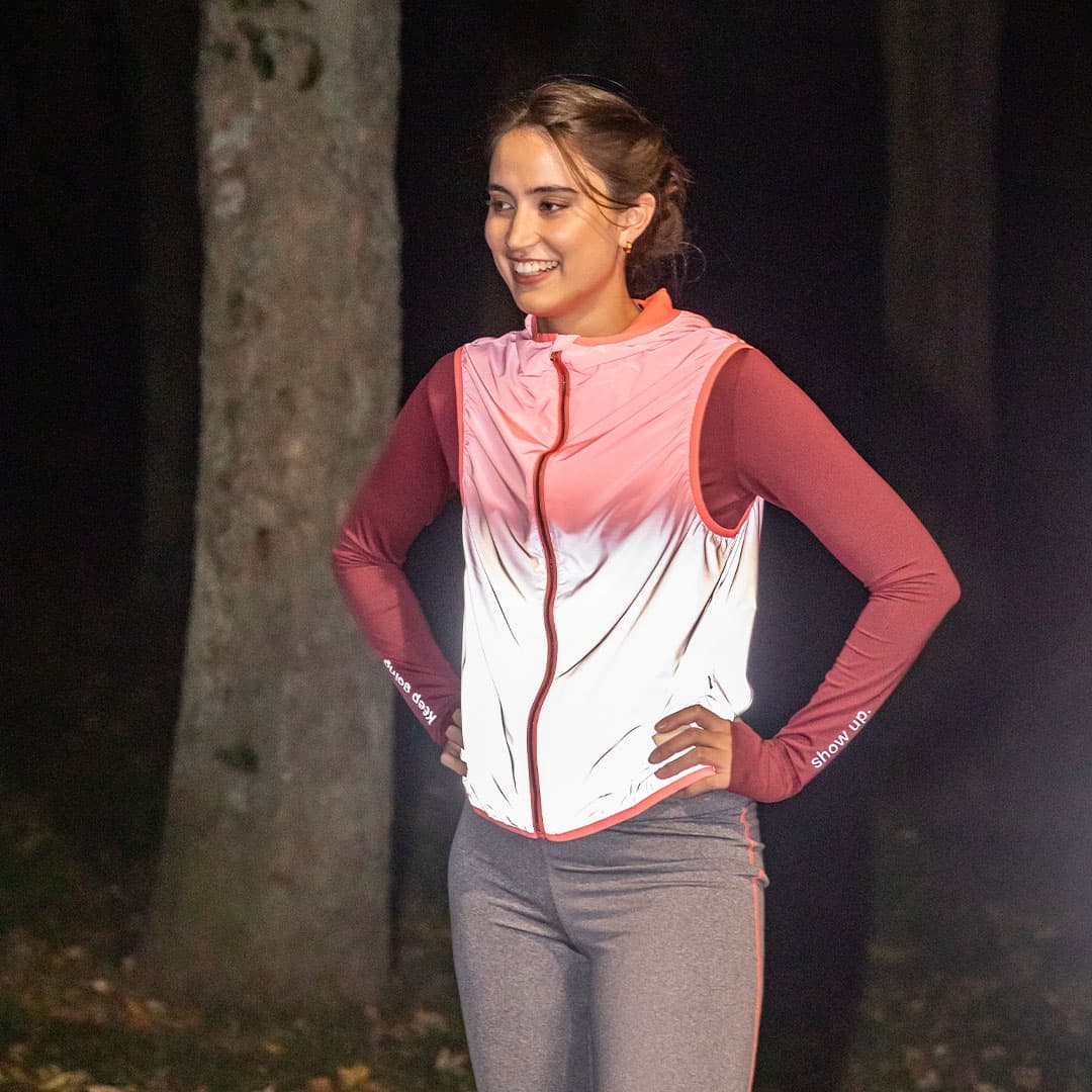 Gilet de sécurité rose corail Lori